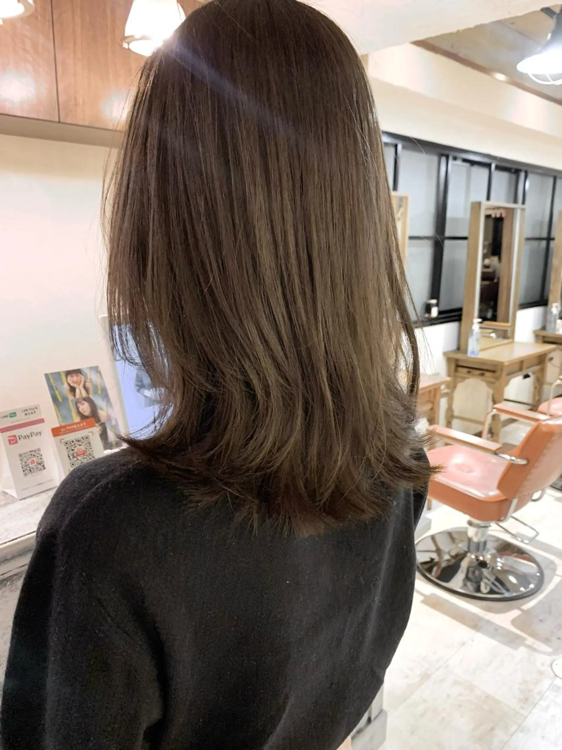 ミディアム カラー カット ヘアカラー トリートメント conne&riri所属・MA YUのヘアスタイル