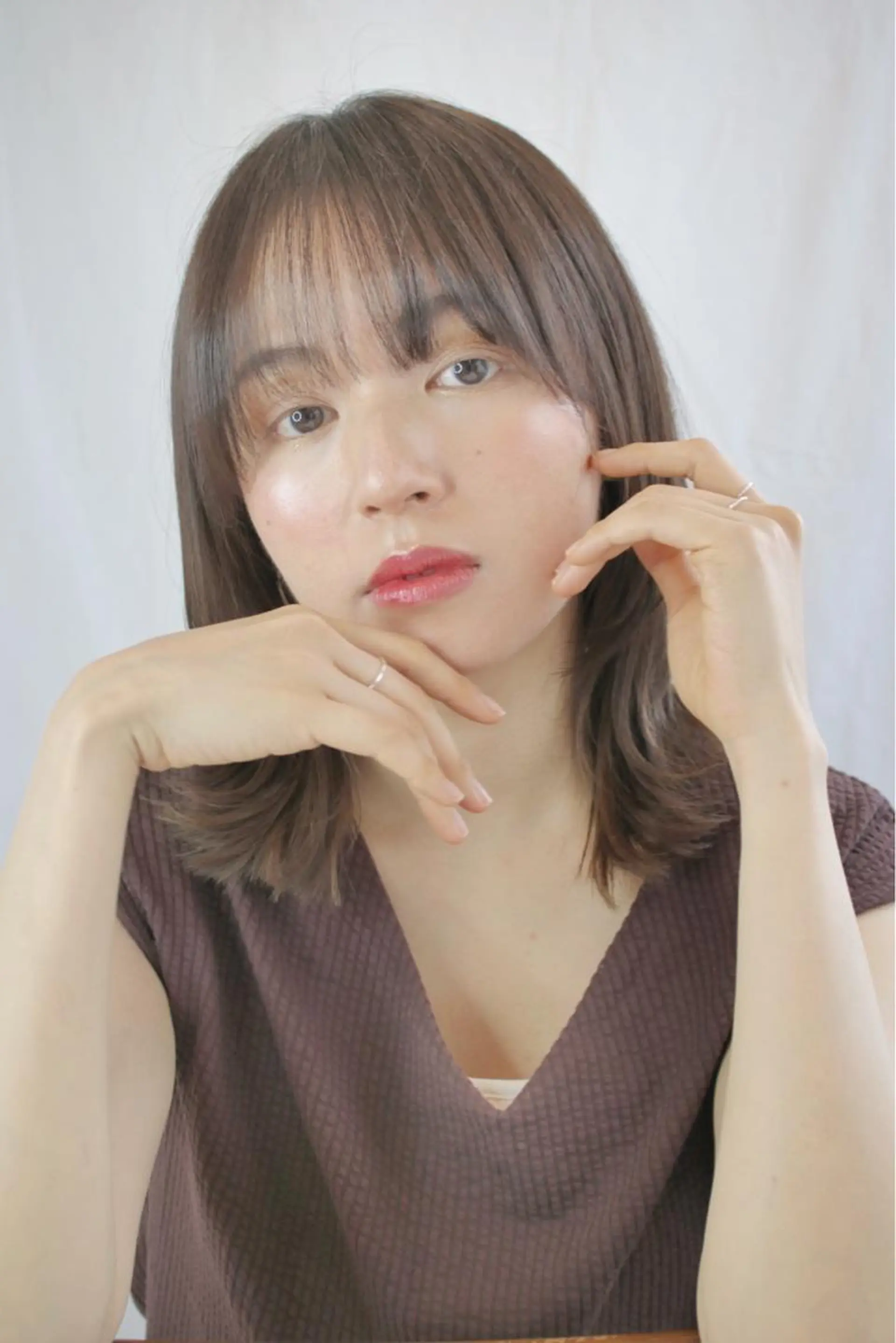 ミディアム カラー カット Elle✂︎ Riinaのヘアスタイル