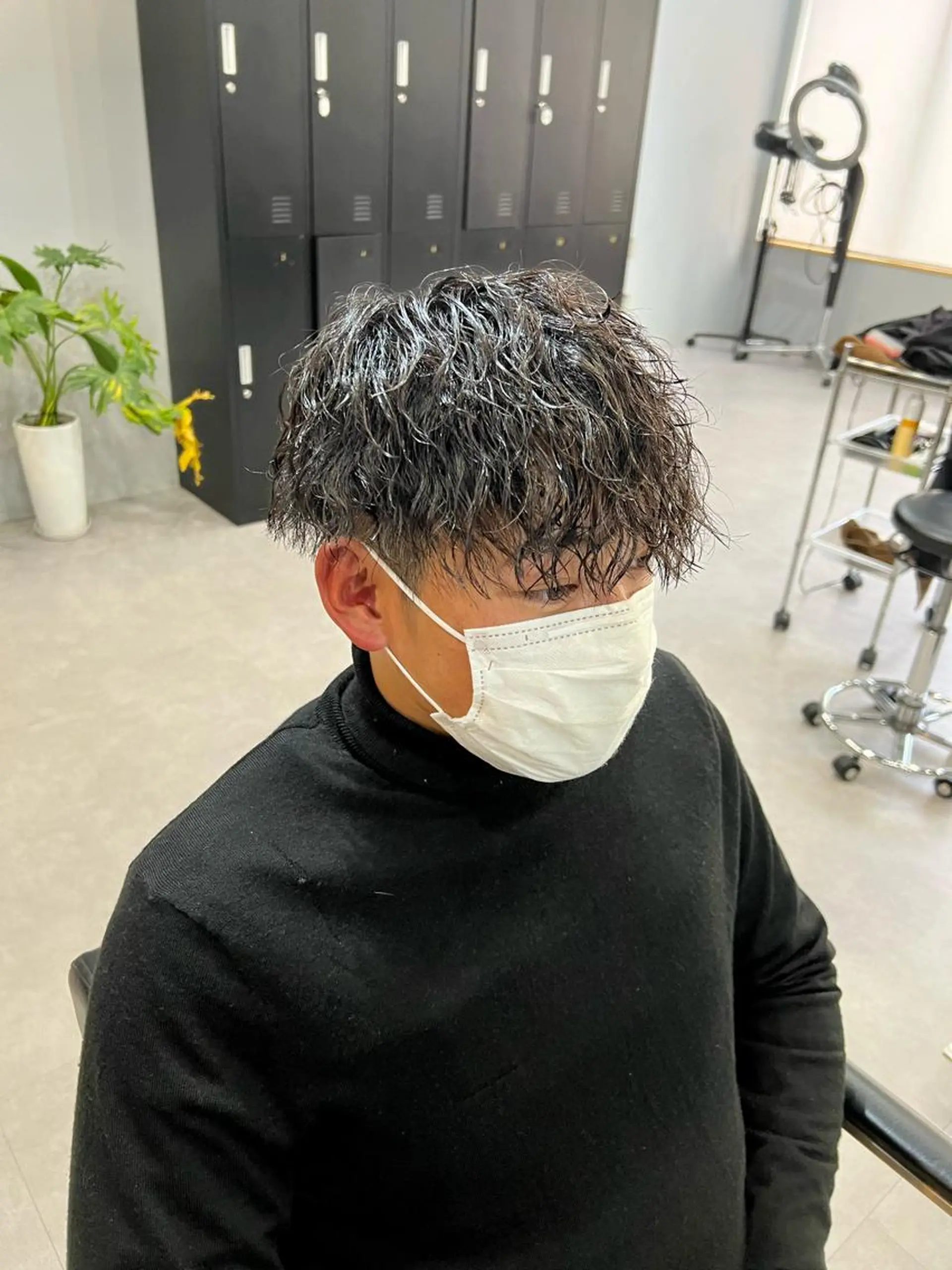 パーマ メンズ カット パーマ 金子勇希🔥パーマ 比率90%以上🔥のヘアスタイル