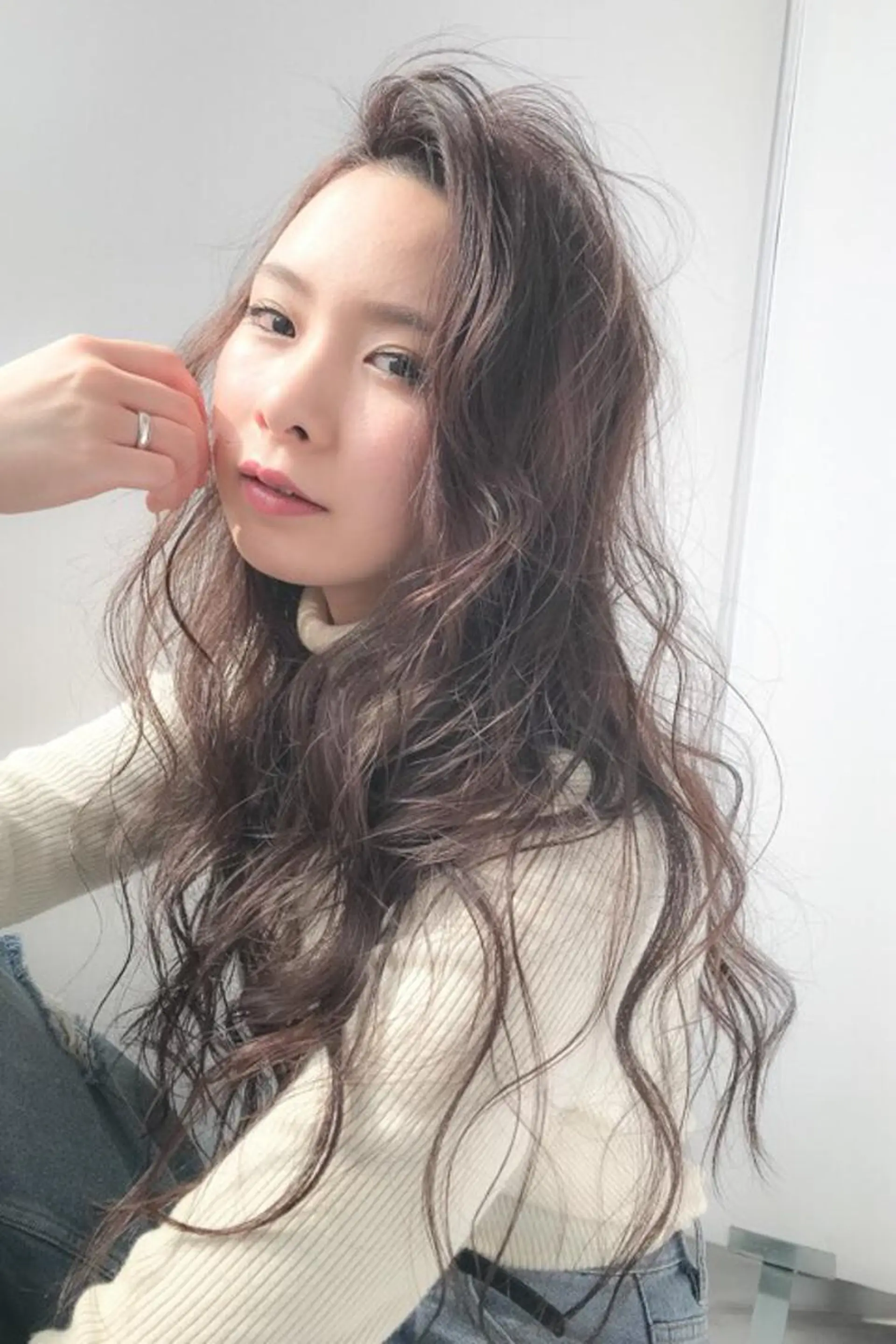 ロング カラー カット パーマ edge.所属・くまがい みゆ【edge.】のヘアスタイル