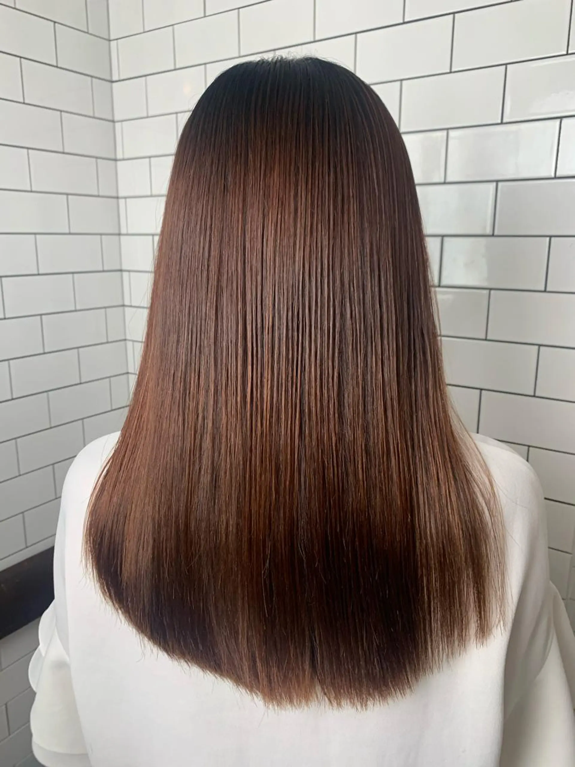 ロング 髪質改善 カット 縮毛矯正 トリートメント 妙見 知洋のヘアスタイル