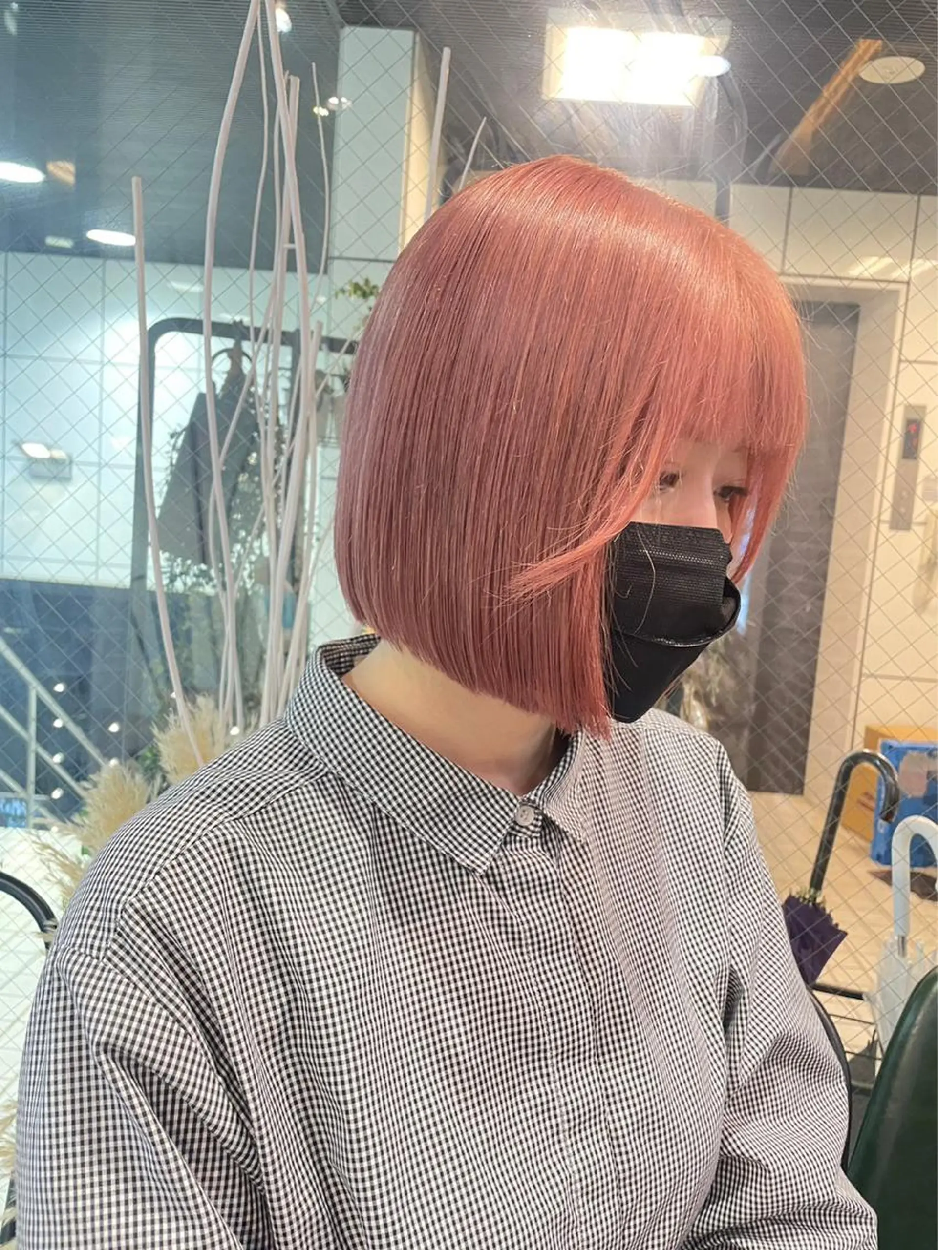 ショート カラー ハイトーンカラー 学生 酸性ストレート 🤍🎀honokaのヘアスタイル