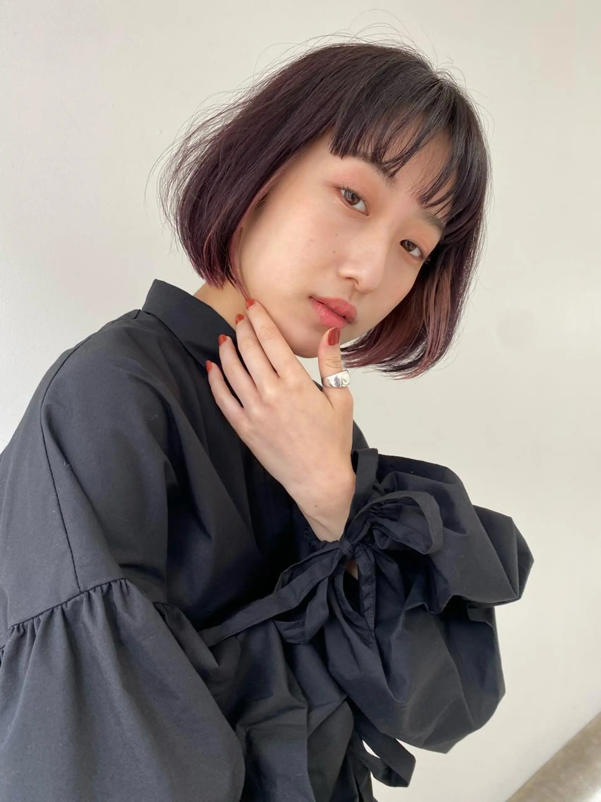 ショート カラー ヘアアレンジ ラベンダーカラー ラベンダーピンク ピンクカラー カット 艶髪💫透明感カラー 🕊まやのヘアスタイル