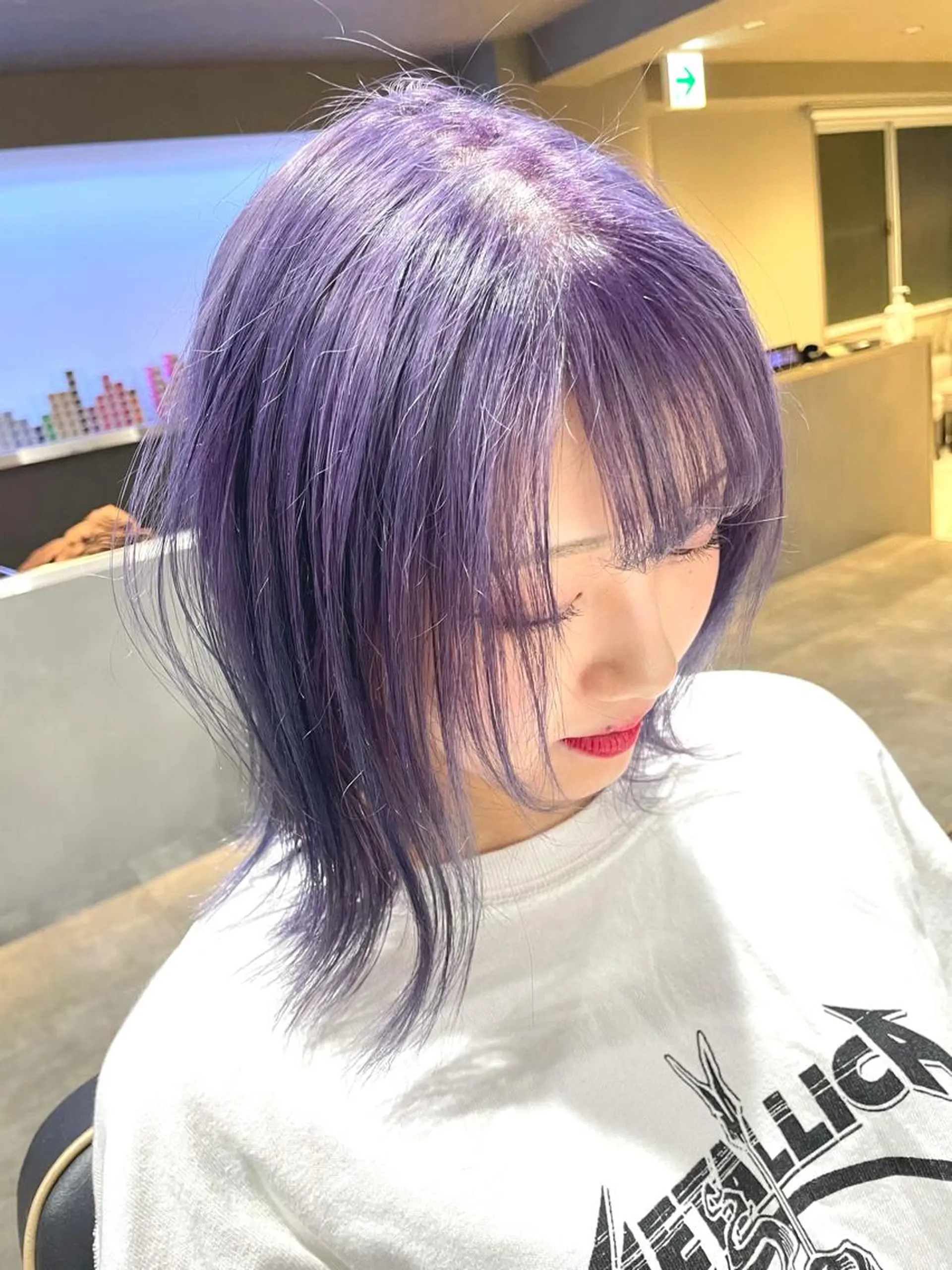 ミディアム カラー メンズパーマモデル 募集　サトチハルのヘアスタイル