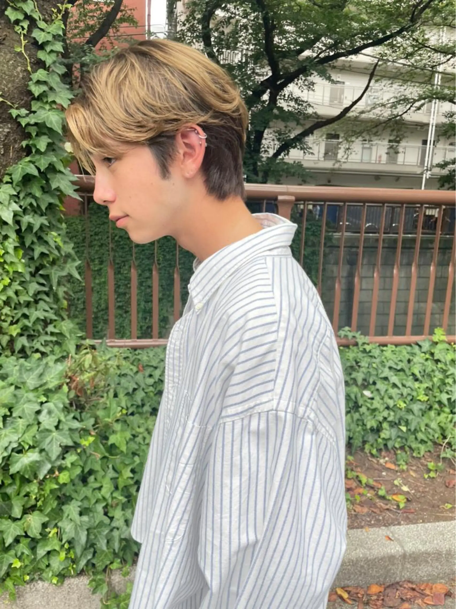 ショート カラー パーマ ショートボブ アディクシーカラー ブリーチ ブロンド ブルーカラー カット ヘッドスパ CEINE【セーヌ】 三軒茶屋のヘアスタイル