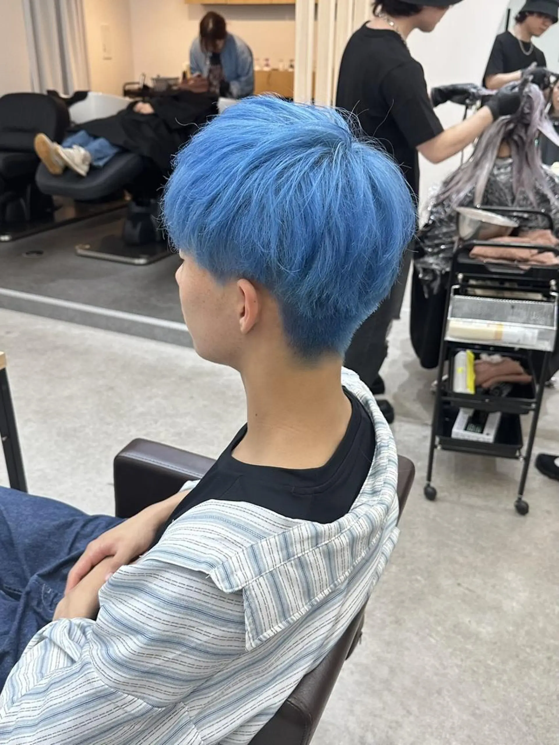 メンズ ショート カラー メンズブリーチ ブリーチ ダブルカラー カット ヘアカラー ✨【公式】 juhl.横浜✨のヘアスタイル