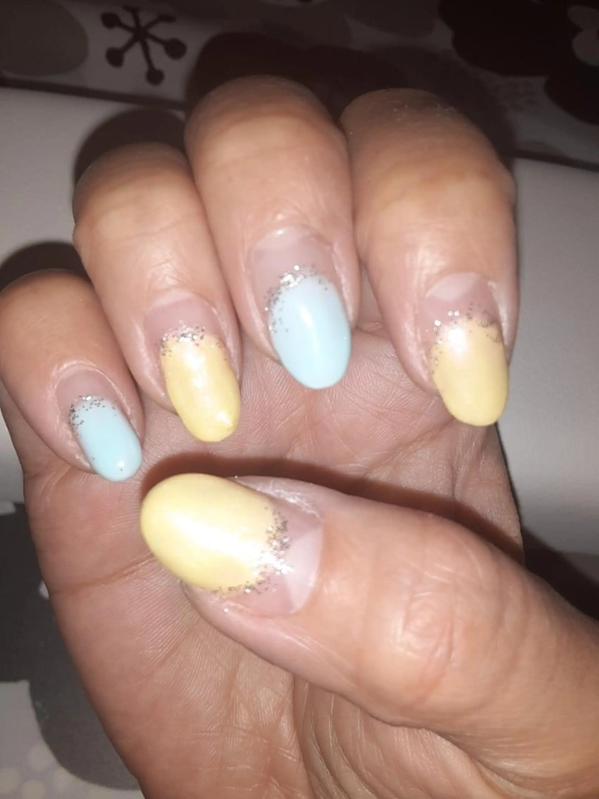 ネイル フレンチネイル ラメ(グリッター) ハンドネイル Nail  yのネイルデザイン