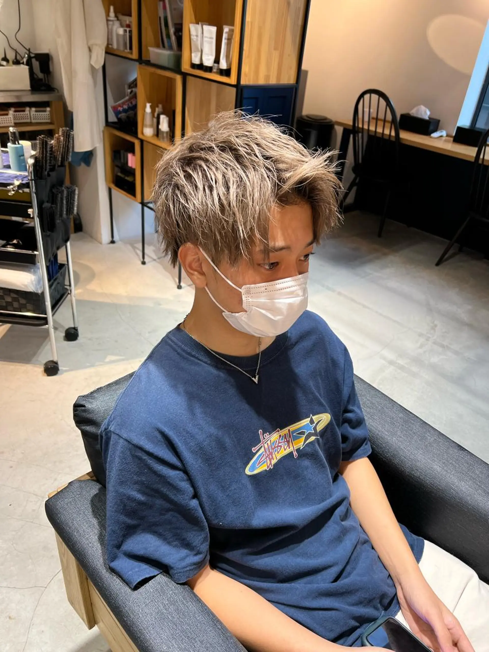 カラー メンズ アップバング カット ヘアカラー トリートメント メンズ専門　井藤 雅也のヘアスタイル