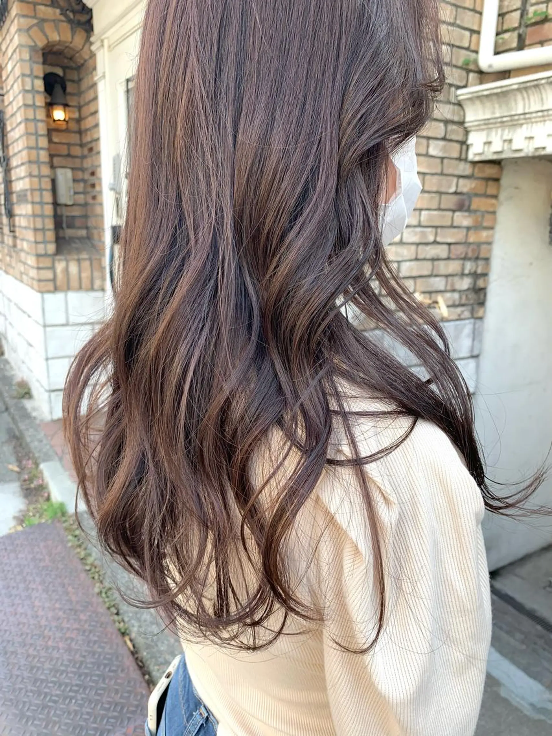 セミロング カラー 似合わせカラー🫶 小川千波のヘアスタイル