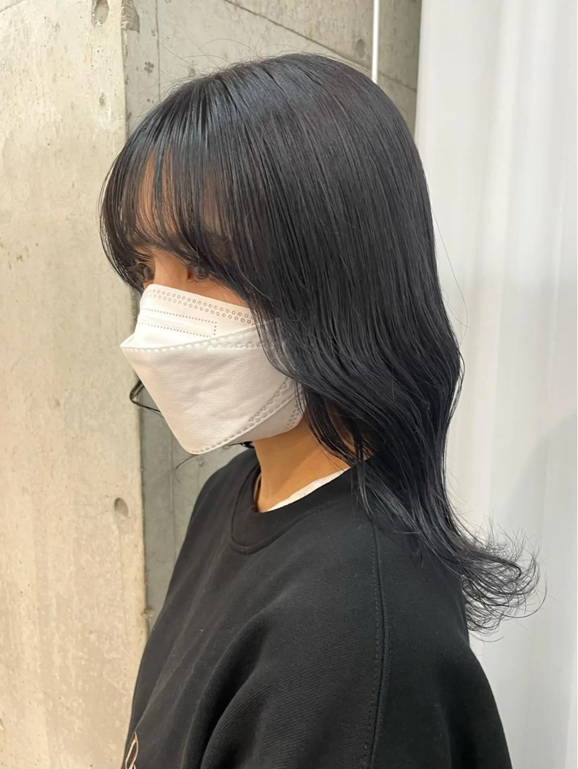 セミロング カラー 黒髪 lani hair salon所属・SHOTO ハイトー ン/デザインカラーのヘアスタイル