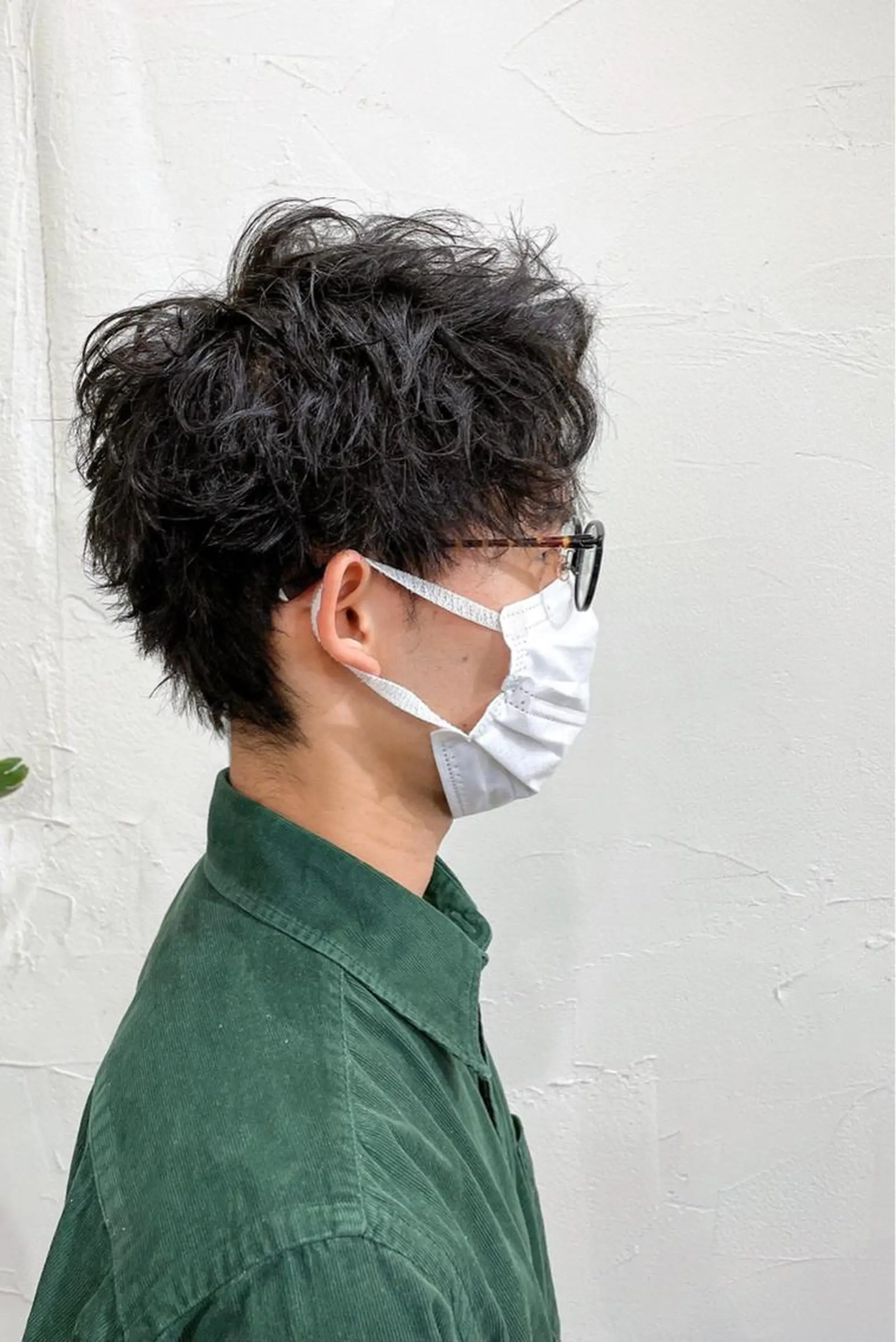 ショート メンズ アップバング くせ毛 カット かんばら りょーいのヘアスタイル