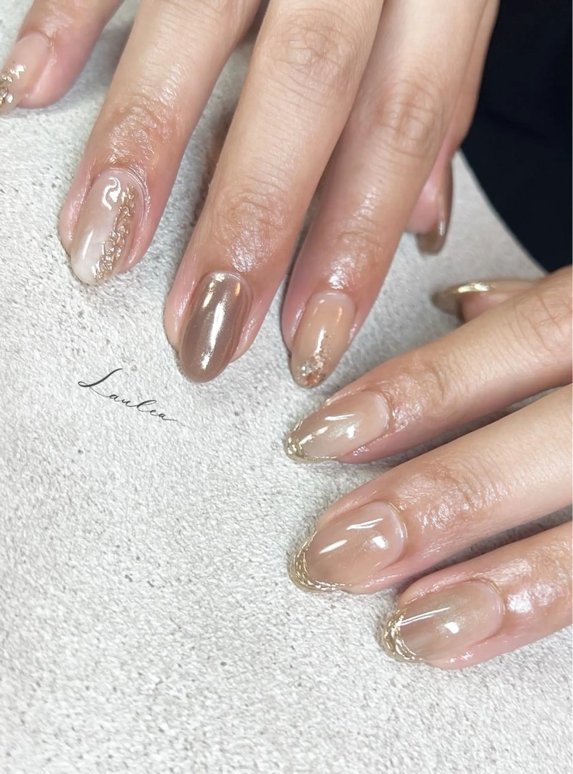 ネイル フットネイル 韓国ネイル ハンドネイル nail salon Lauleaのネイルデザイン