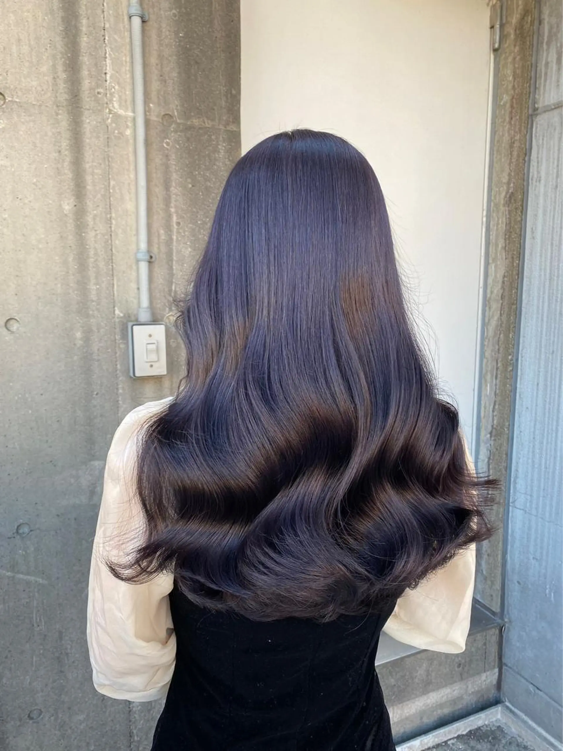 ロング チョコレートブラウン ピンクブラウン ピンクラベンダー 顔周りカット 髪質改善 🤎MISAKI 艶髪モテカラー🤎のヘアスタイル