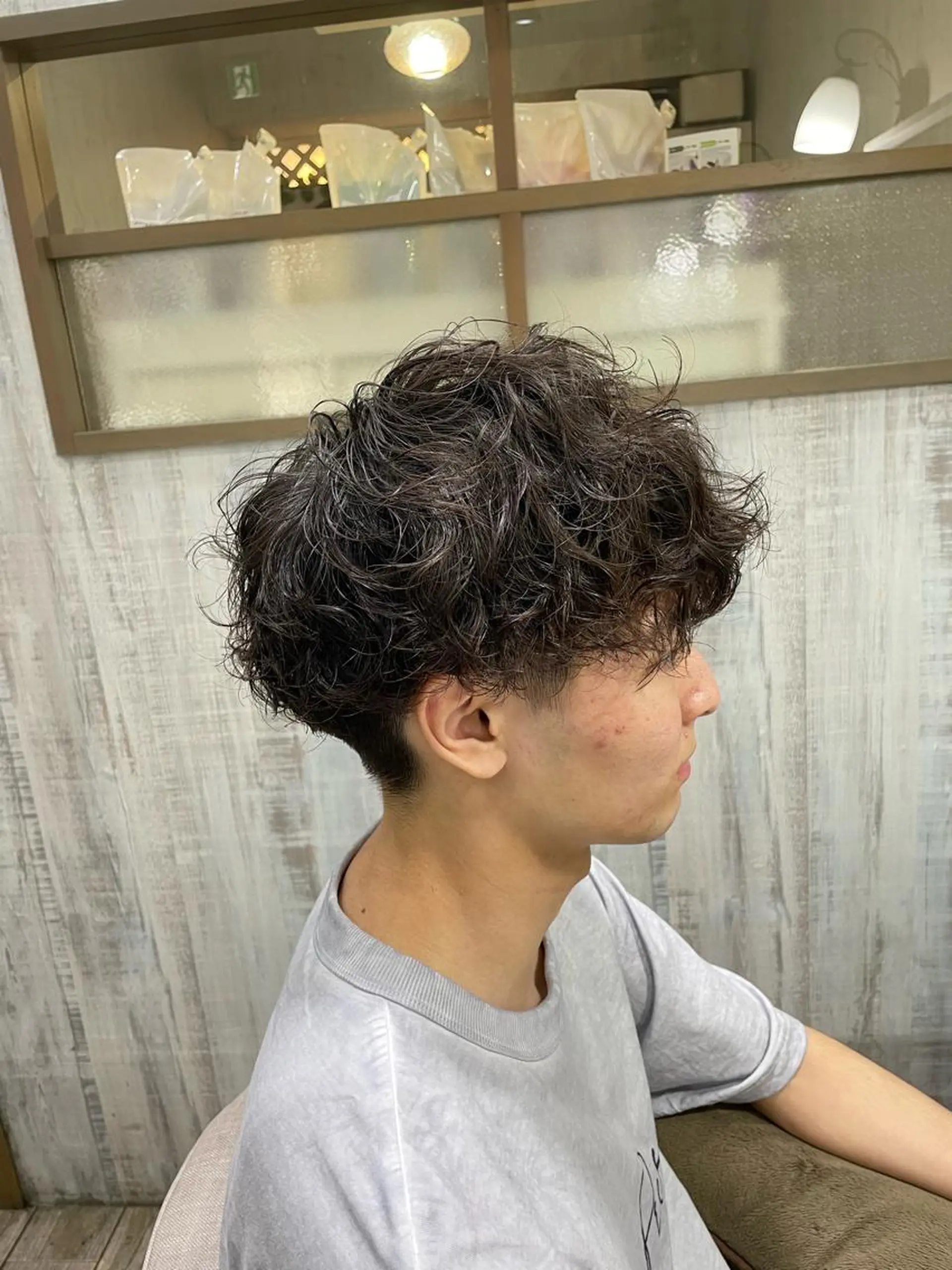 ショート パーマ メンズ カット パーマ トリートメント イシジマ タカナリのヘアスタイル