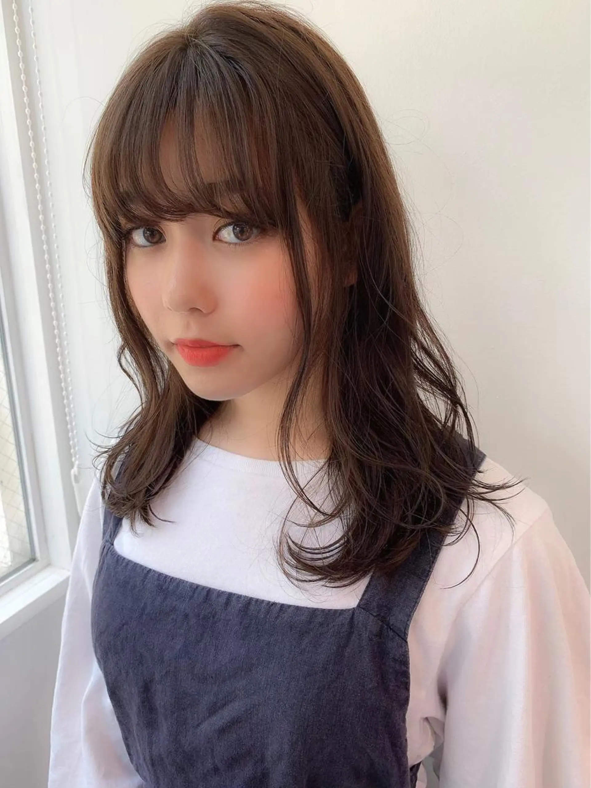 セミロング カラー ヘアアレンジ ベージュカラー 透明感カラー ココアベージュ ラテベージュ トリートメント EMANON池袋3rd所属・ナチュラル艶髪 なおき｜池袋美容師のヘアスタイル