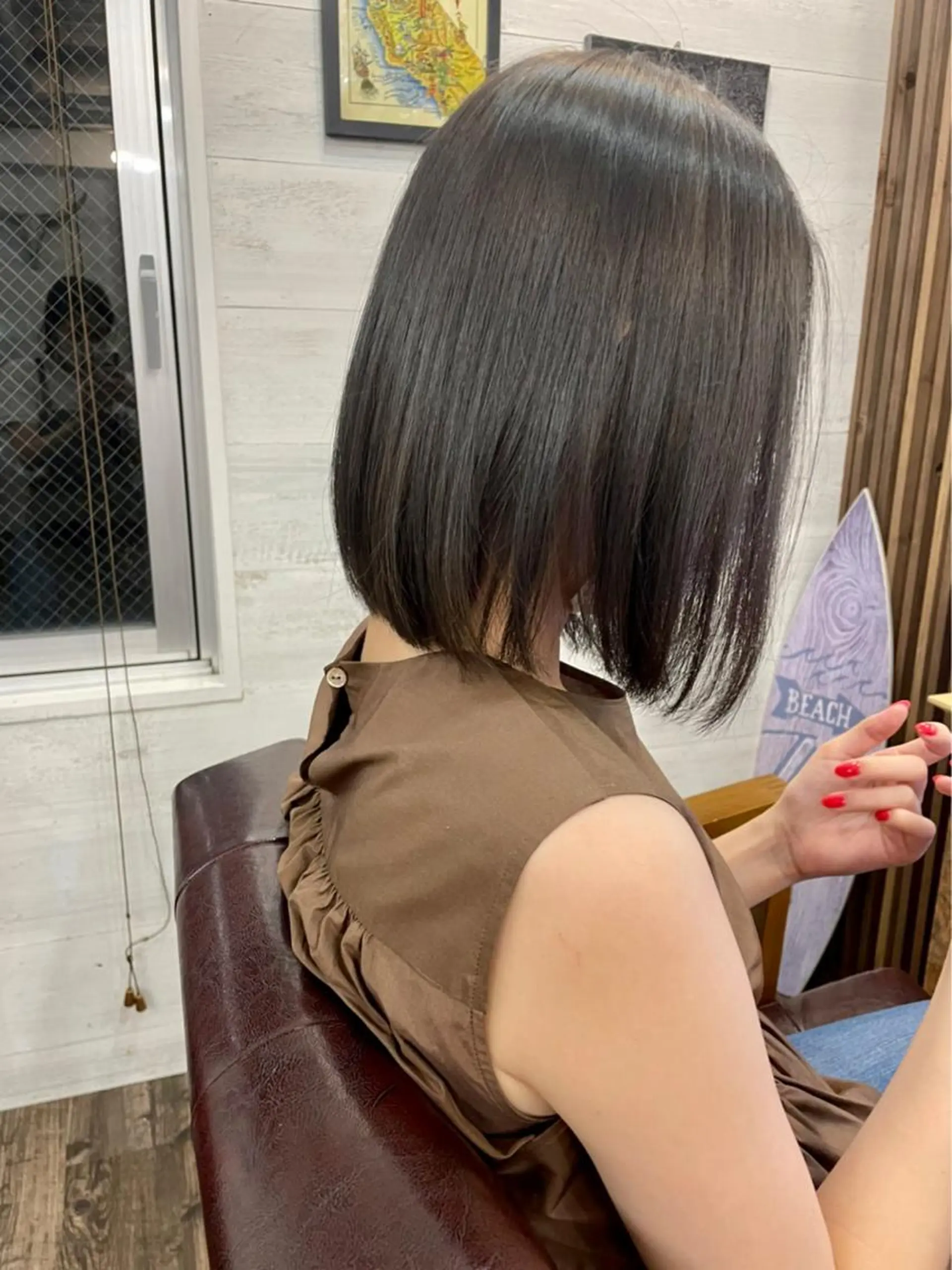 ショート カラー カット ヘアカラー トリートメント 藤野なつえ ナチュラルのヘアスタイル