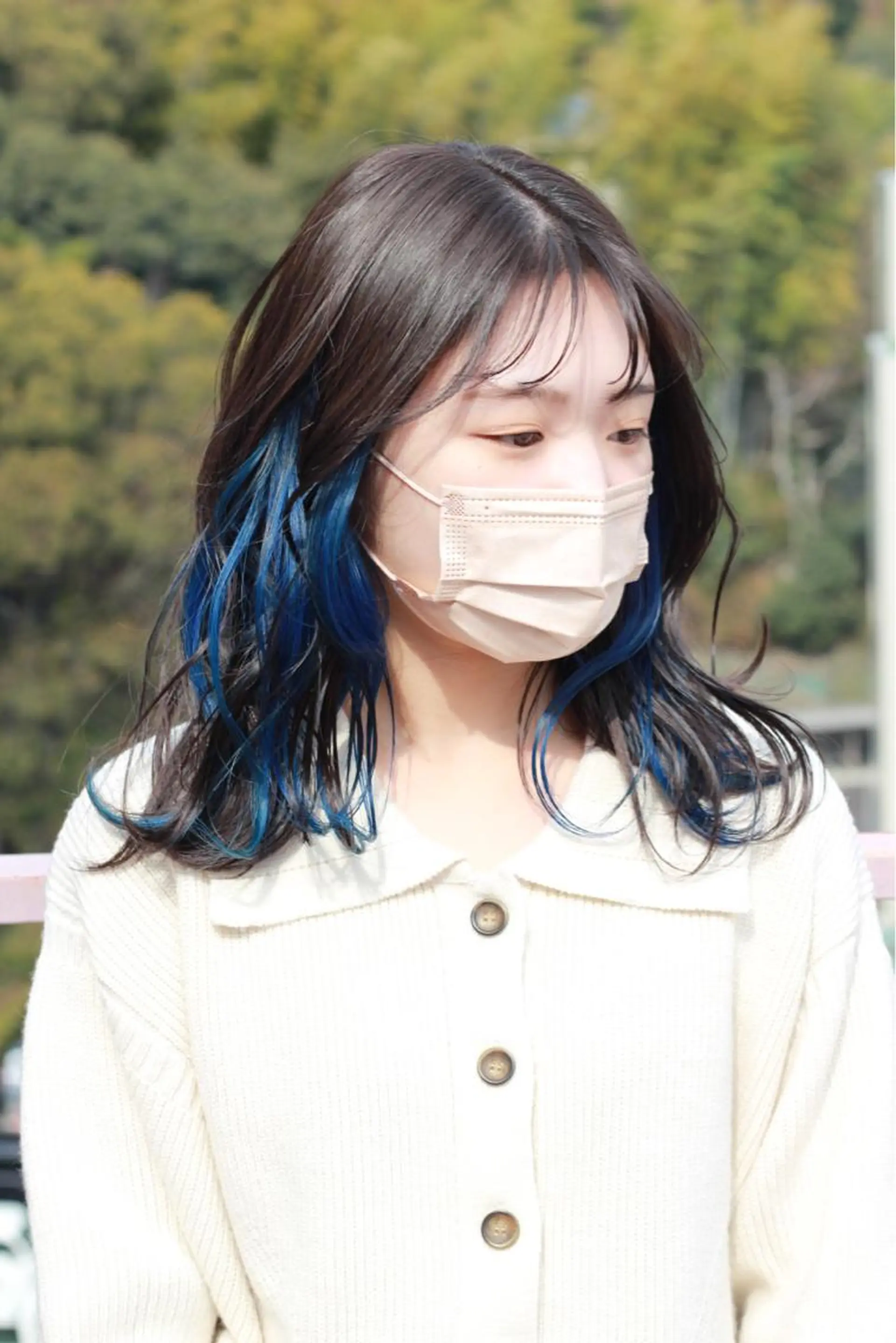 セミロング カラー ブルーカラー インナーカラー カット ヘアカラー トリートメント Viage （ビアージュ）のヘアスタイル