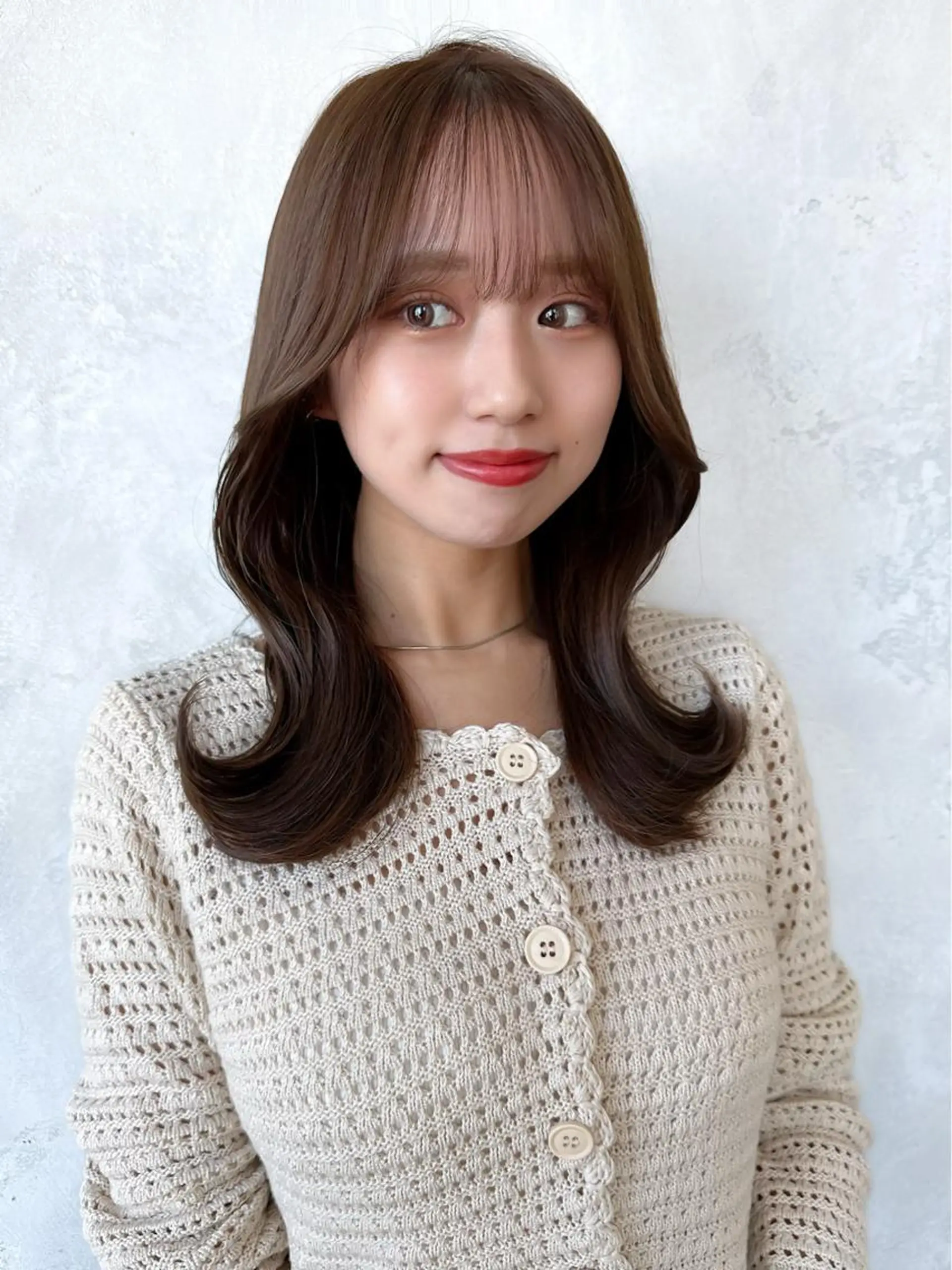 セミロング カラー ベージュカラー ブラウンカラー ブラウンベージュ くびれヘア 顔周りカット カット ヘアカラー トリートメント 顔周り/くびれヘア 韓国ヘア💕風間るなのヘアスタイル