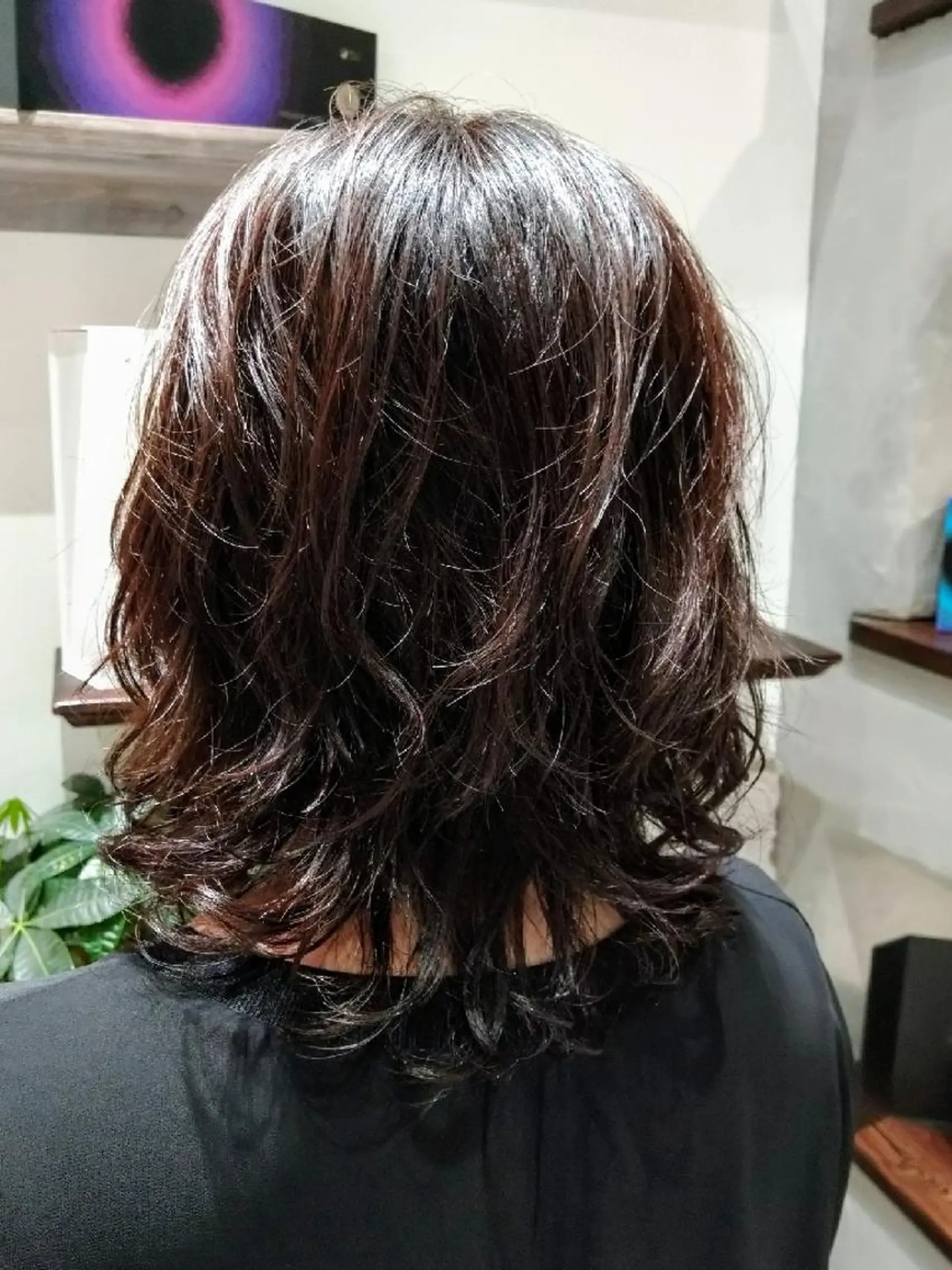 ミディアム パーマ カラー 狩野 歩のヘアスタイル