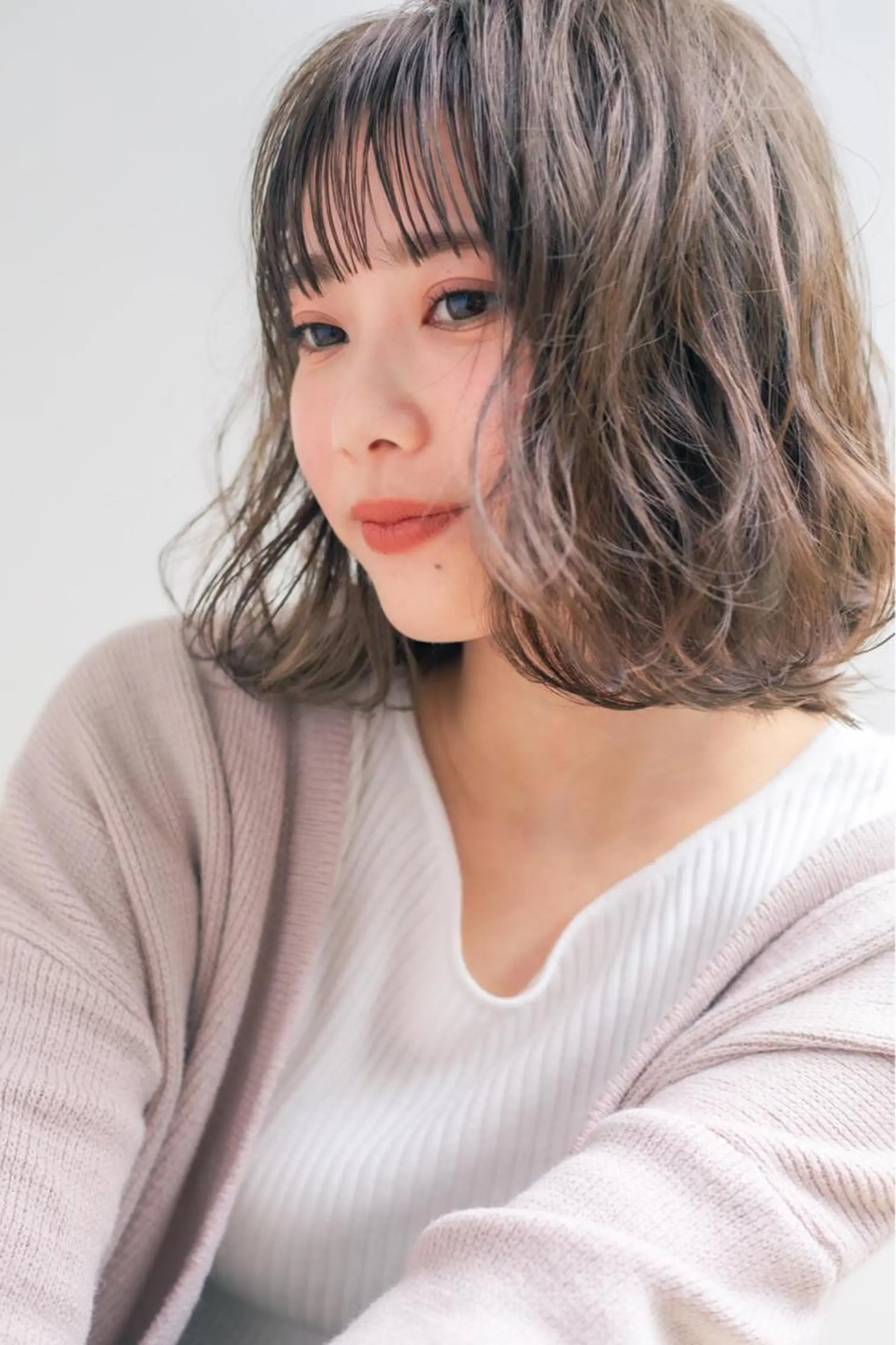 ミディアム 【店長】ボブ縮毛矯正 リピートNo.1米倉のヘアスタイル