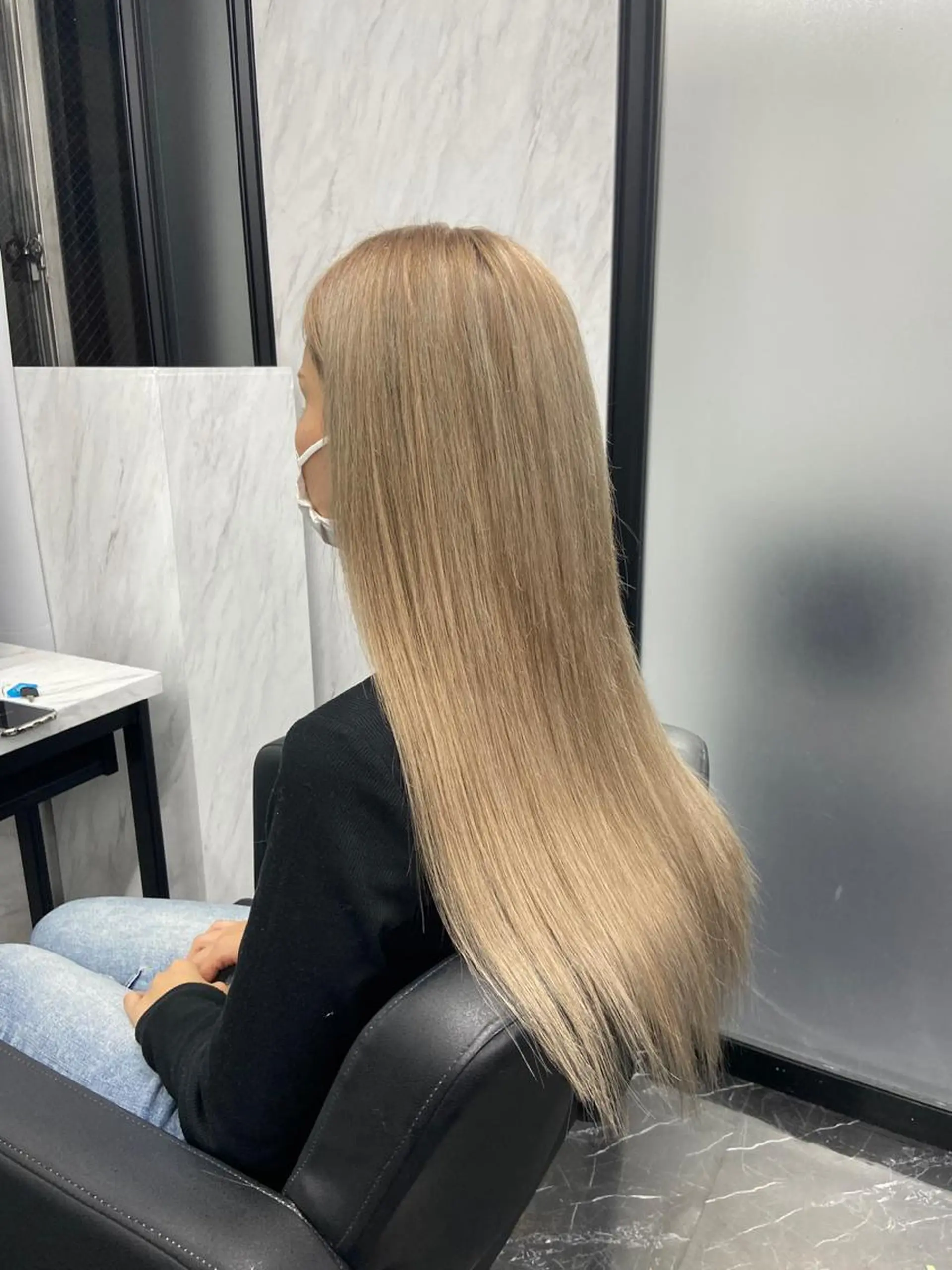 ロング カラー ハイトーンカラー ヘアカラー トリートメント エクステ ミルボンAujua認定サロン Ria  OSAKA 梅田所属・メンズ、エクステ特化 Ryuのヘアスタイル
