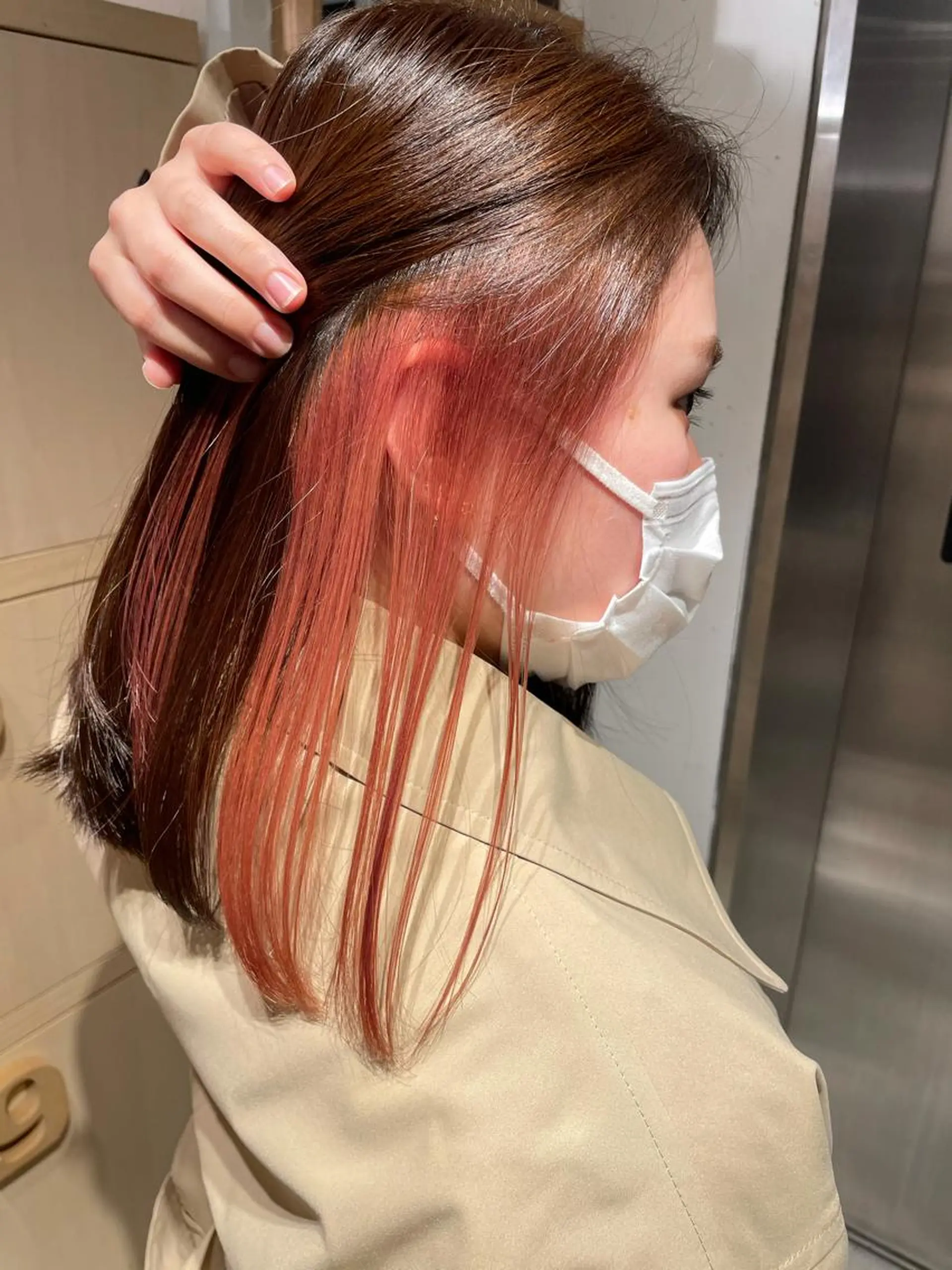 ミディアム 新宿韓国風レイヤー カット内田智大のヘアスタイル