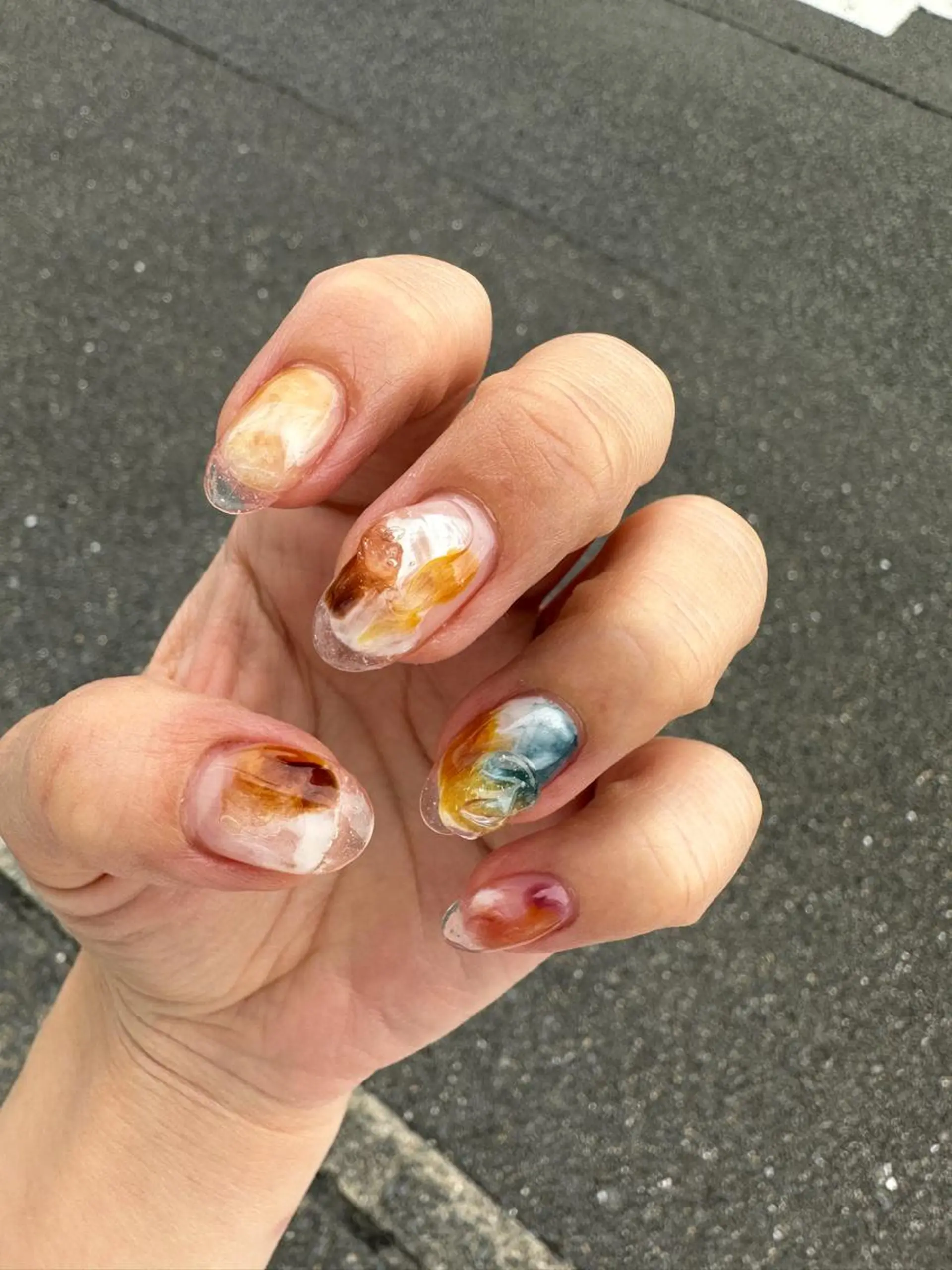 ネイル クリアネイル フレンチネイル ハンドネイル nail salon  ∞ mikanal ∞所属・nailsalon ∞ ﾐｶﾅﾙ ∞のネイルデザイン