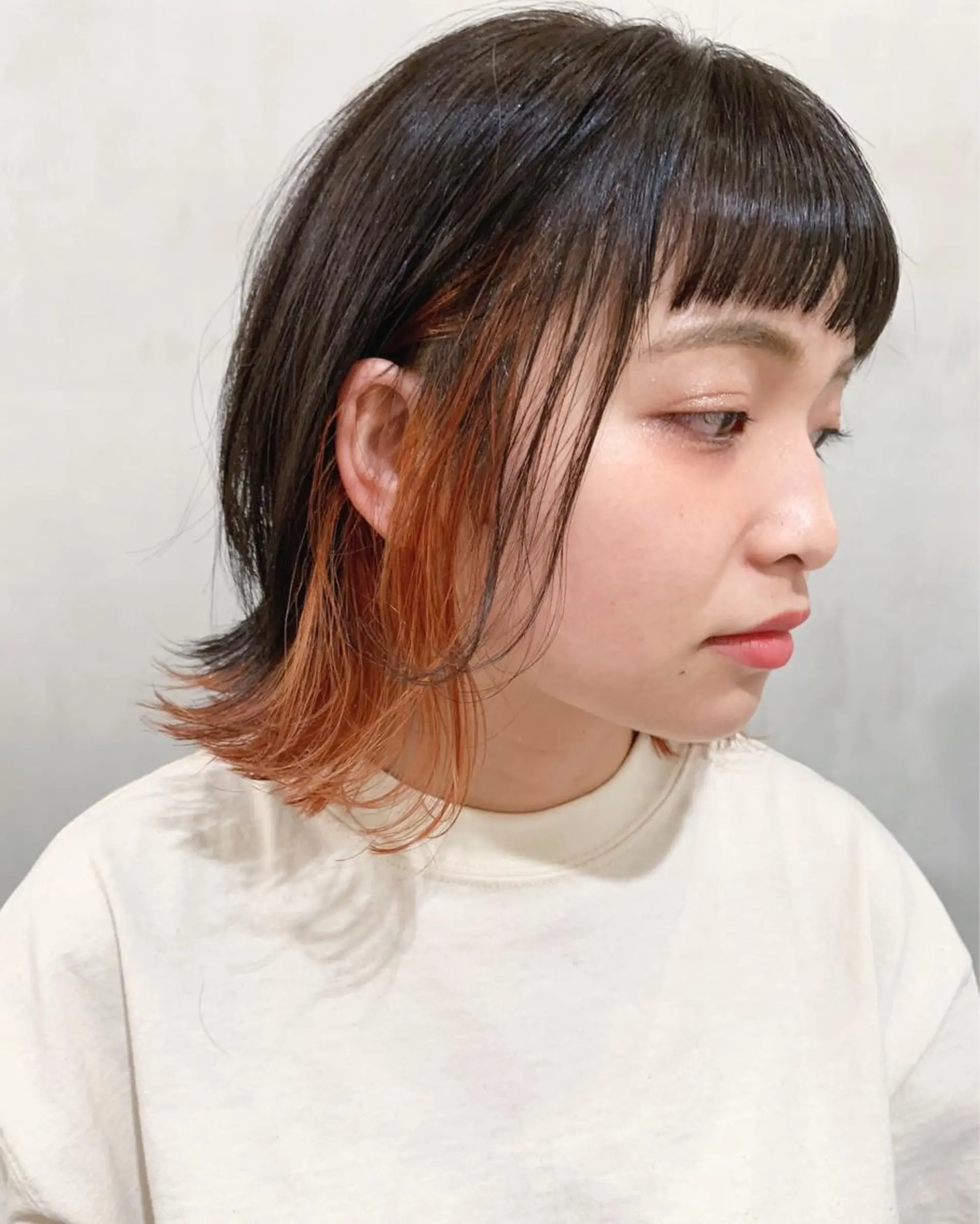 ミディアム カラー 優 作のヘアスタイル