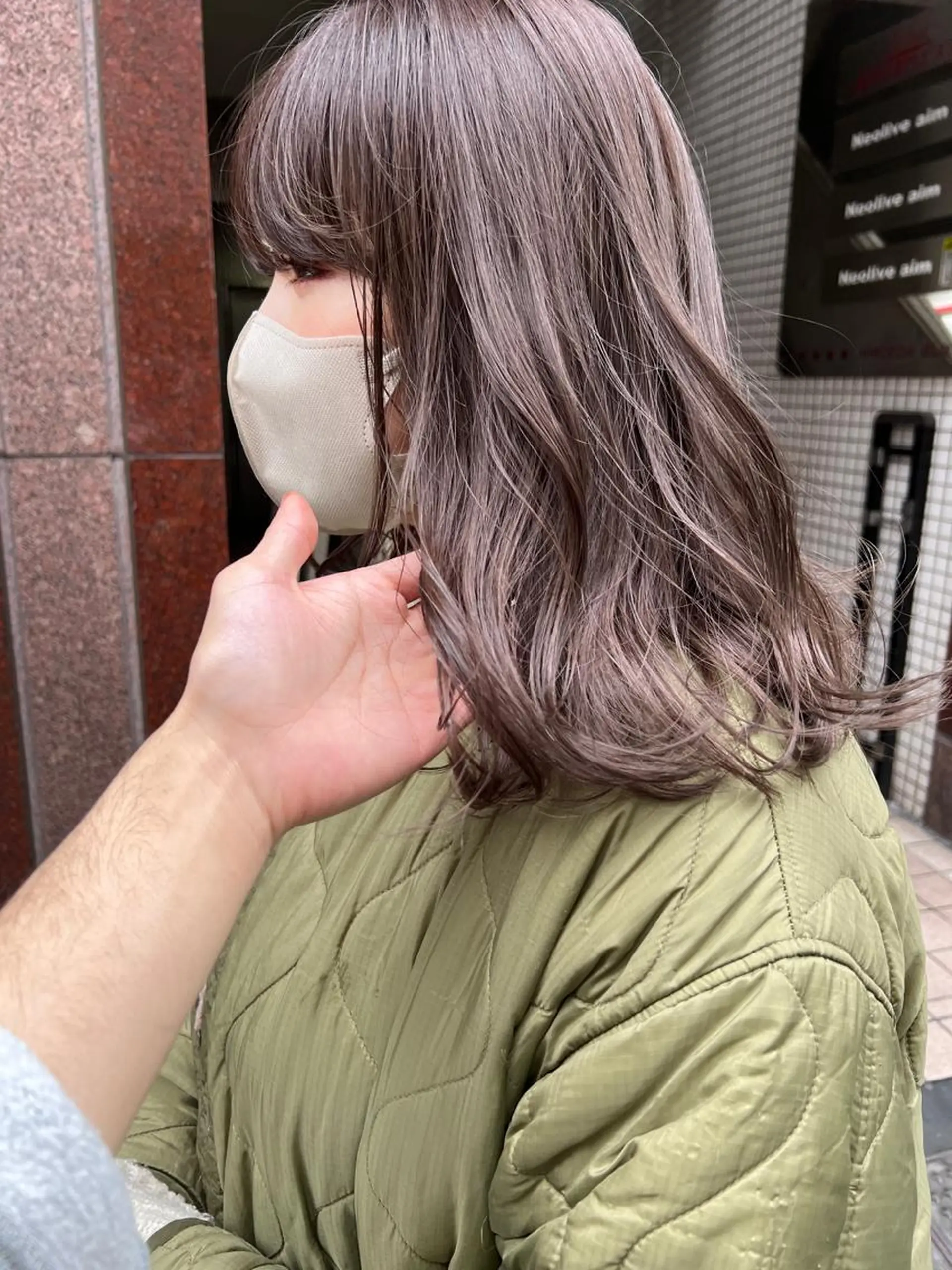 セミロング カラー ヘアアレンジ ベージュカラー ブリーチ カット ヘアカラー トリートメント 🌿ショートカット/ パーマ/淳平のヘアスタイル