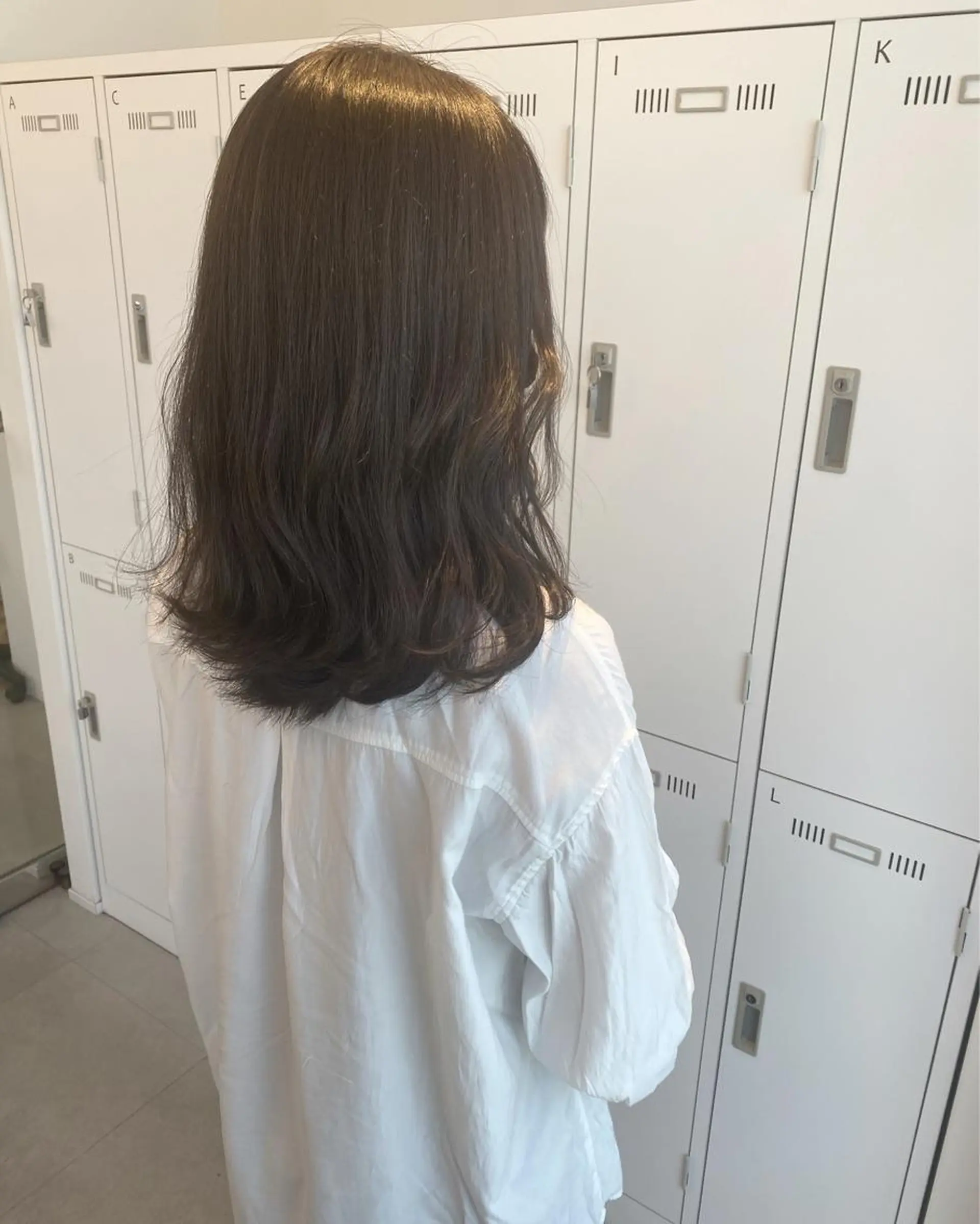 ミディアム カラー カット ヘアカラー トリートメント YUNA ユウナのヘアスタイル