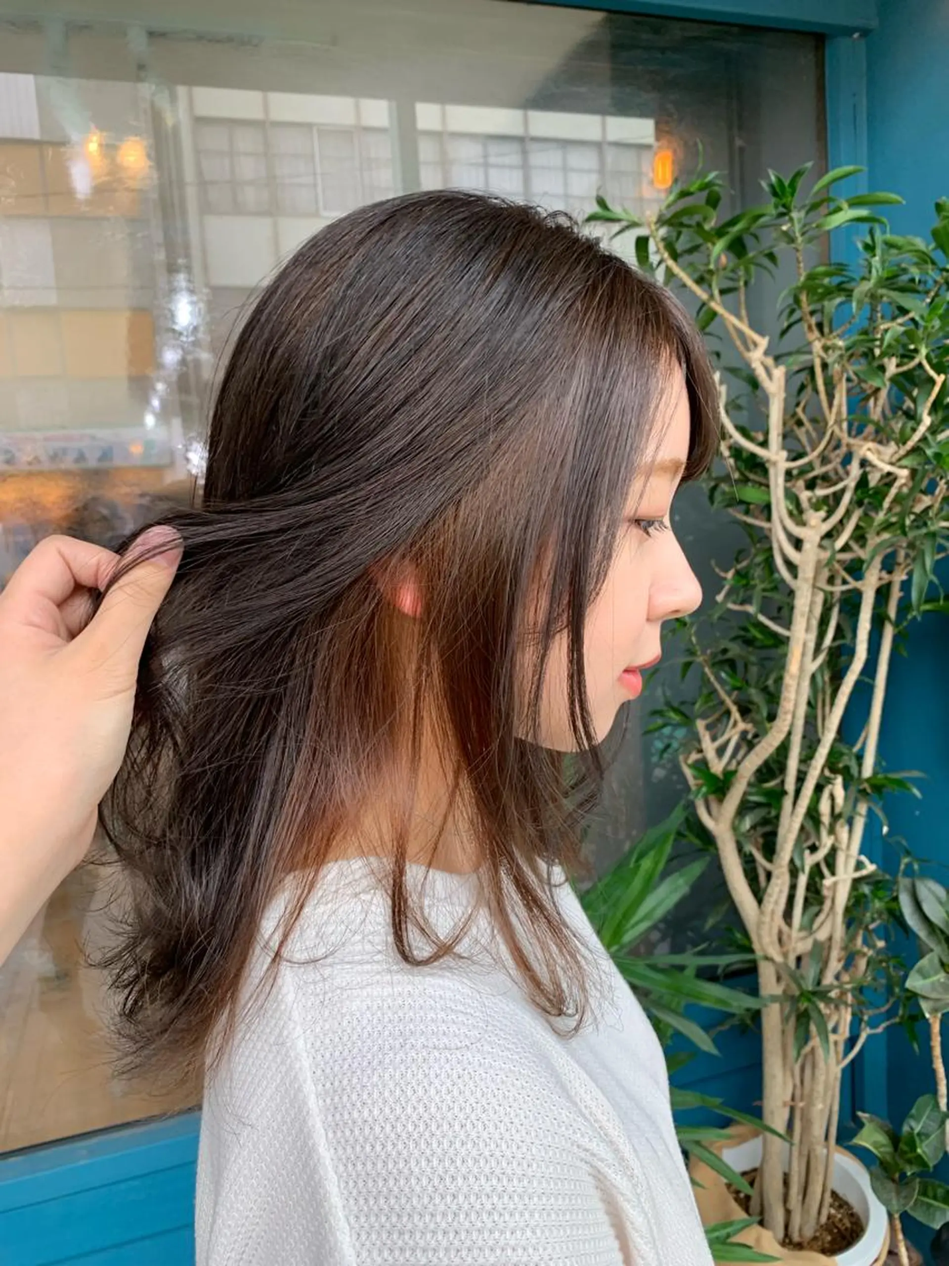 ロング カラー パーマ ヘアアレンジ ブリーチ ブリーチなしカラー カット 佐藤 実咲のヘアスタイル