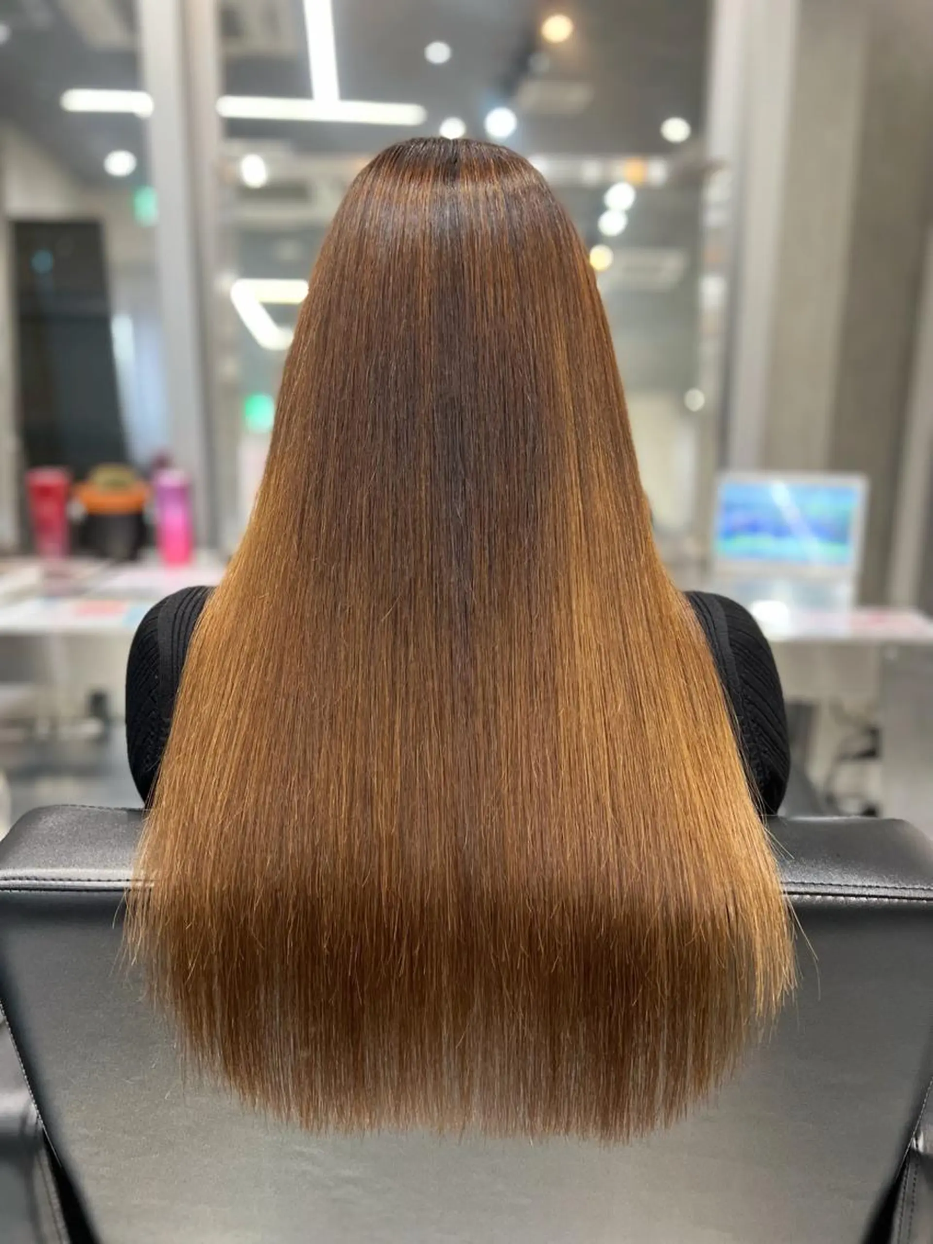 ロング 縮毛矯正 縮毛矯正 CARAT堺東 Aujua認定サロンのヘアスタイル