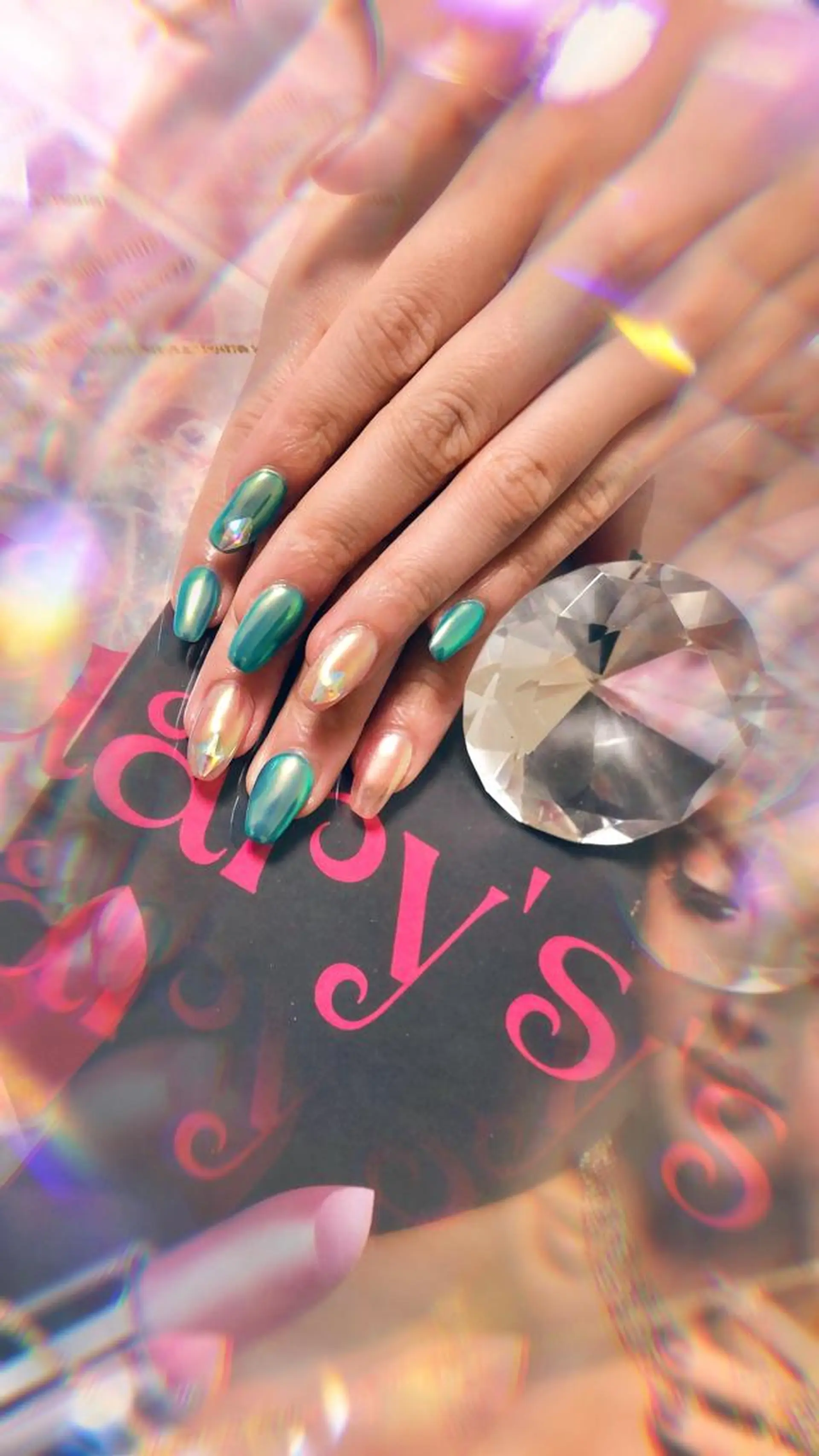 ロング カラー キッズ ネイル マツエク・マツパ ハンドネイル ハンドケア 💎ビューティサロン 湘南　RIRAN💎のネイルデザイン