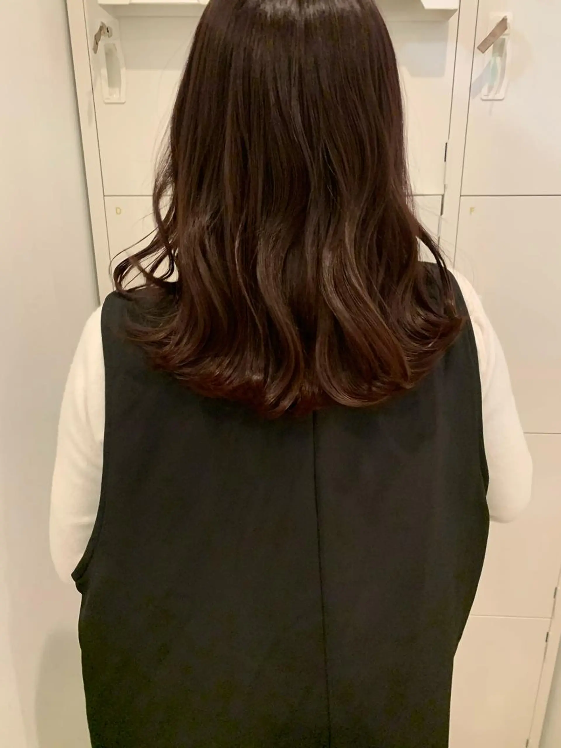 セミロング カラー カット ヘアカラー フクシママユ / 柔らかカラーのヘアスタイル