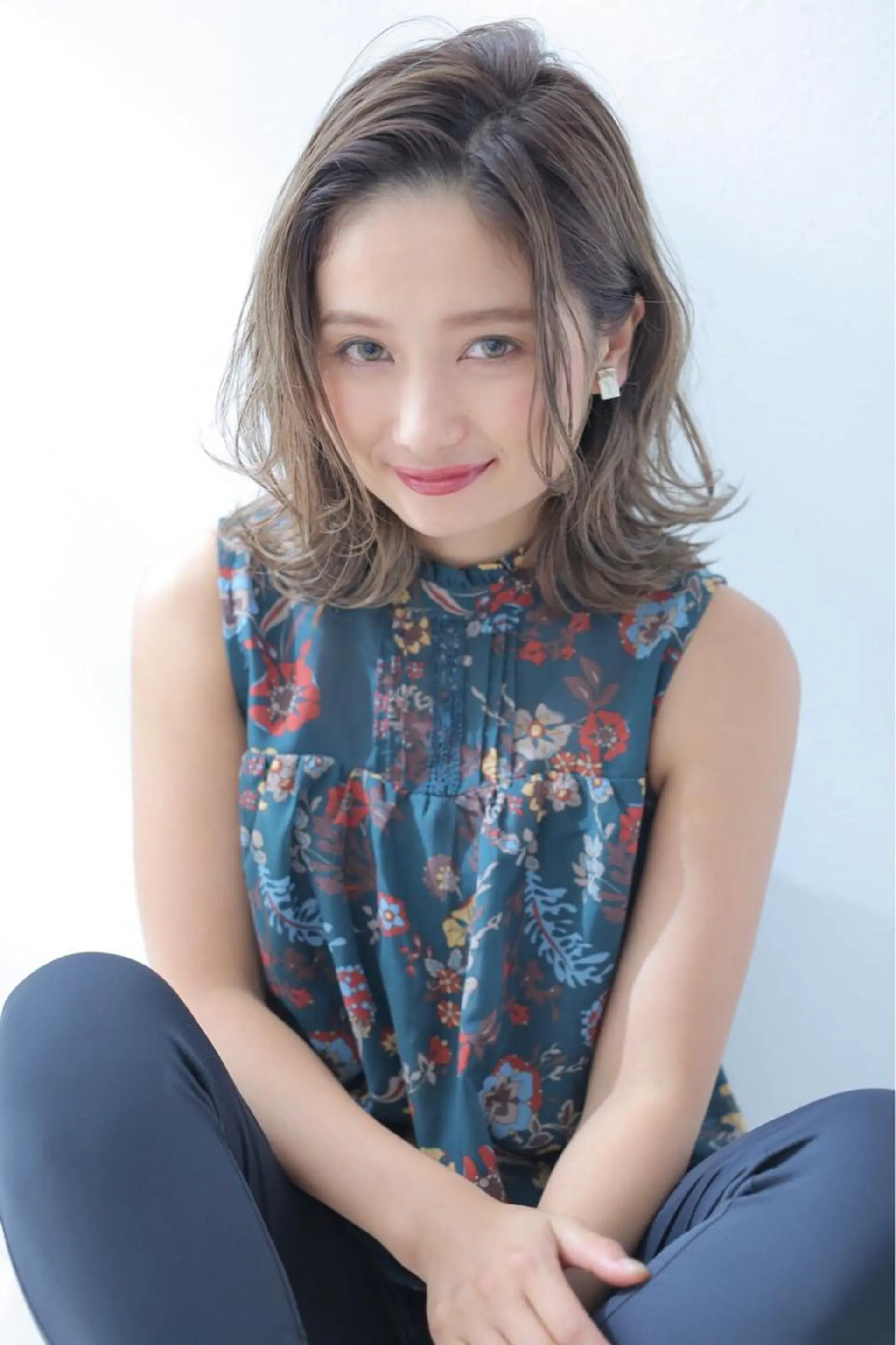 カラー パーマ ヘアアレンジ ハイライトカラー オリーブカラー 髪質改善 mihoko/ ニュアンスパーマのヘアスタイル