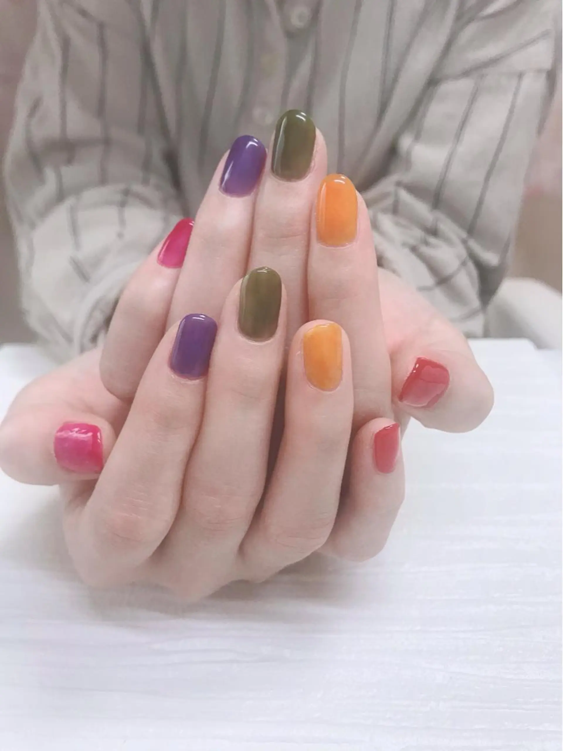 ネイル ワンカラーネイル ハンドネイル beauty ☪︎moonのネイルデザイン