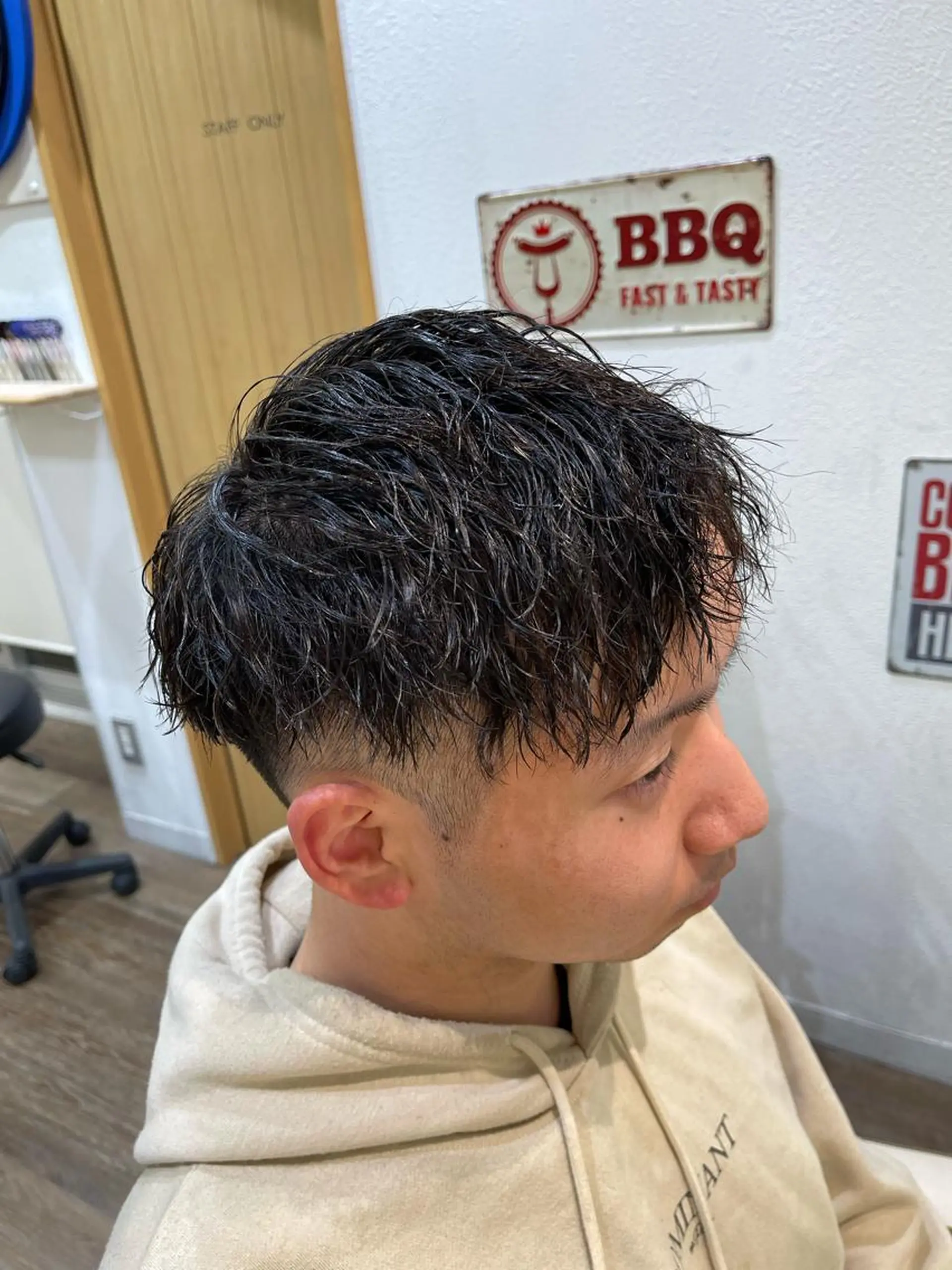 ショート パーマ メンズ カット パーマ メンズパーマ 北原寿樹のヘアスタイル