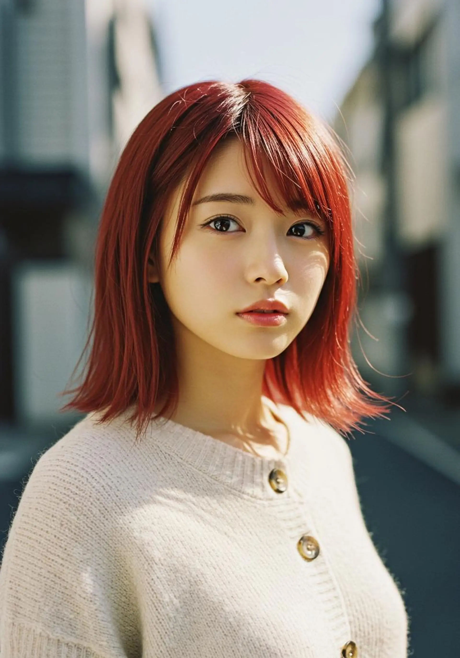 ミディアム 高堰 朱羽のヘアスタイル