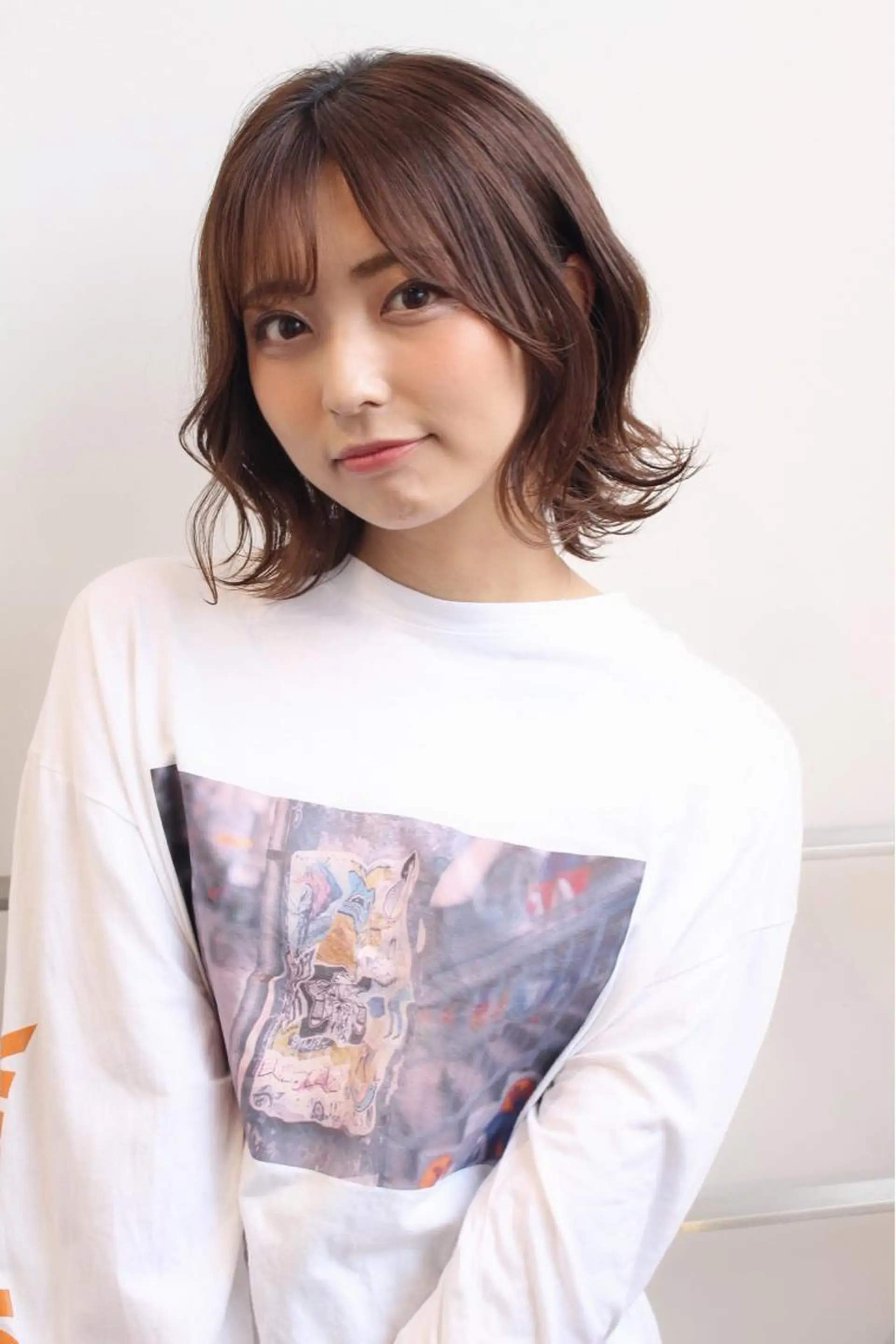 ミディアム カラー ヘアカラー soigné所属・髪質改善カラー ショートボブ専門のヘアスタイル