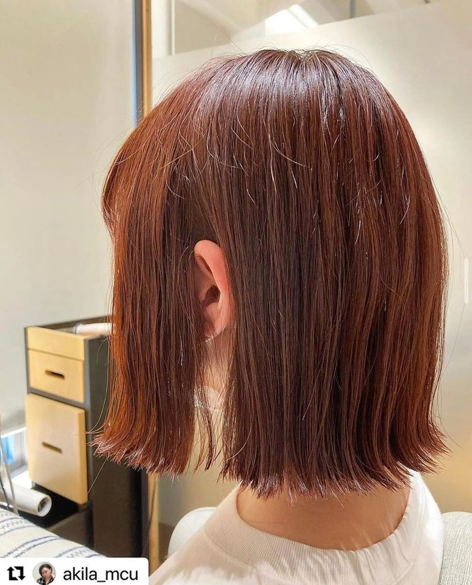 ショート カラー ヘアアレンジ 切りっぱなしボブ ボブ くせ毛 エグチ アキラのヘアスタイル
