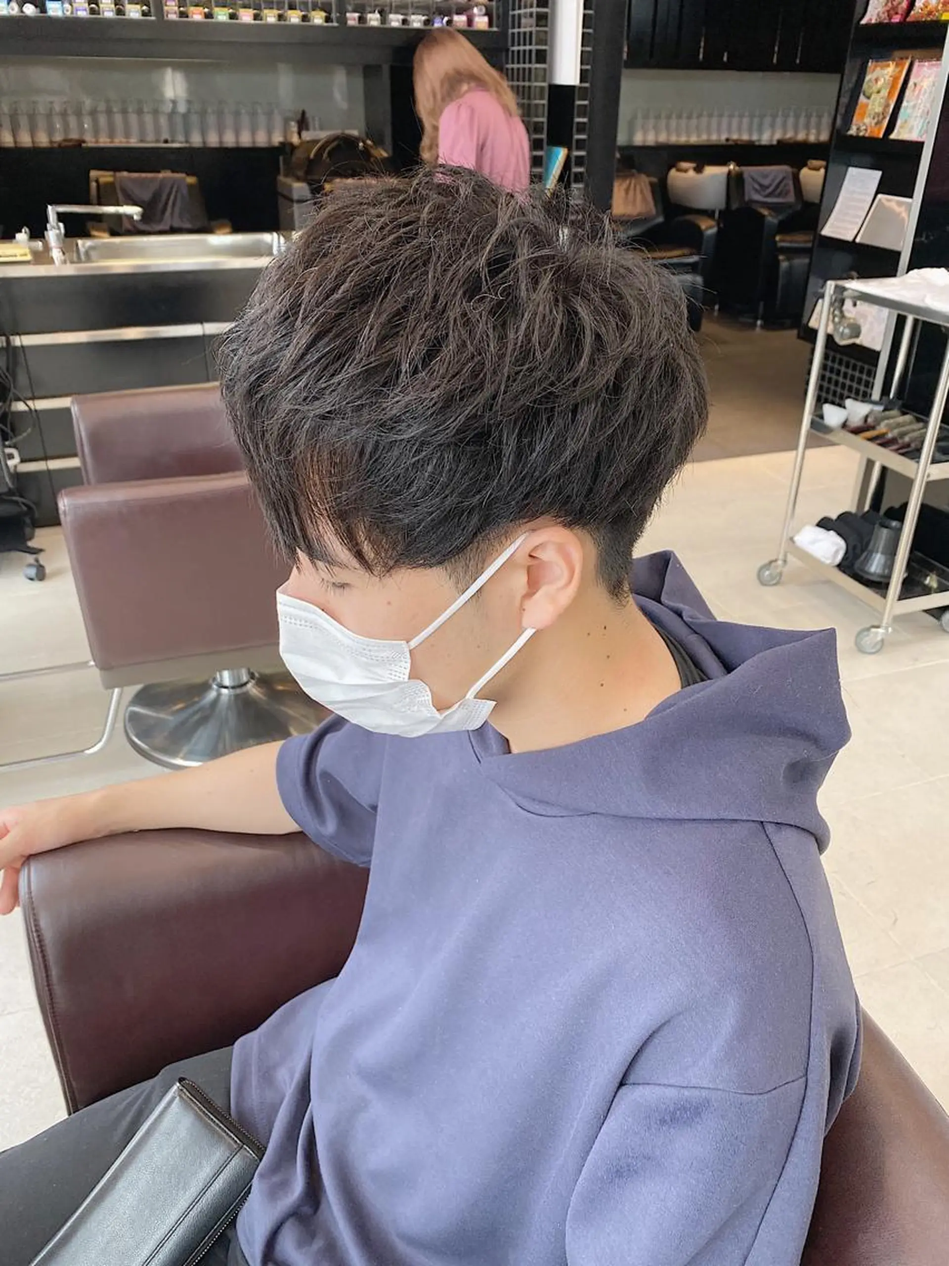 ショート カラー パーマ ヘアアレンジ メンズ 坂尻 嘉珠也のヘアスタイル
