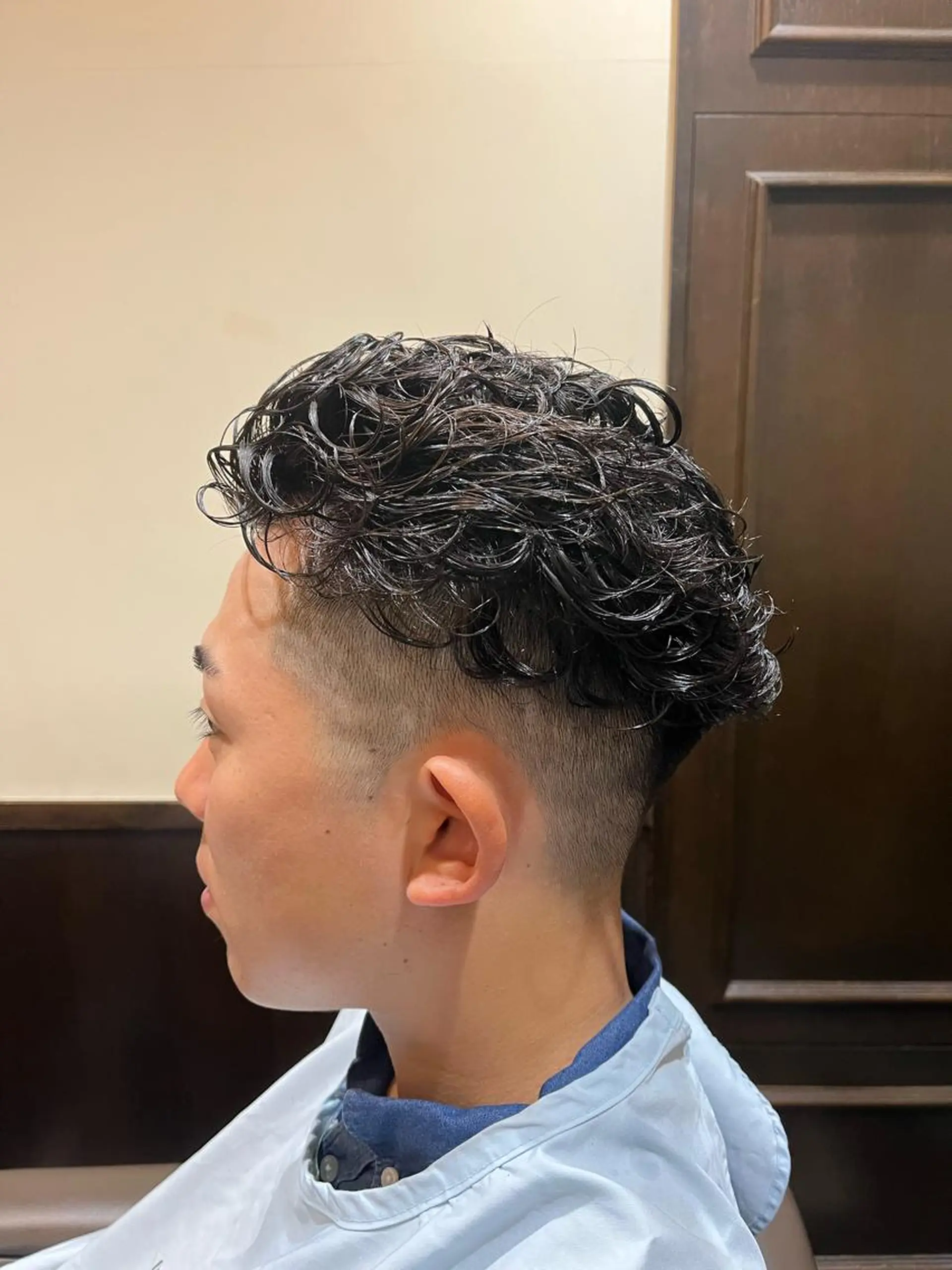 ショート パーマ メンズ ヒロ銀座 バーバーショップ神楽坂所属・ひらお あおとのヘアスタイル