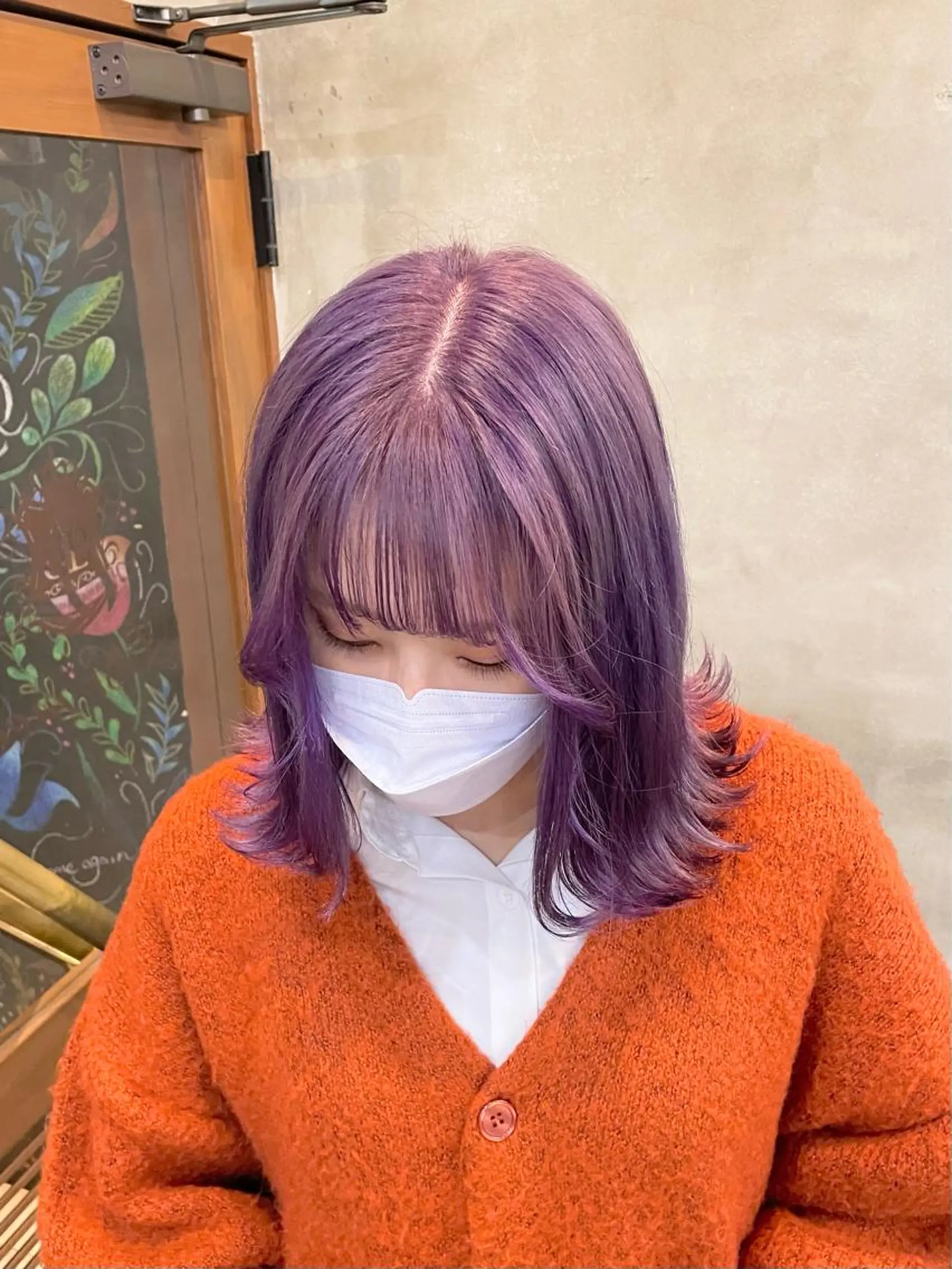 ミディアム カラー ヘアアレンジ ヘアカラー 【ピンク/韓国ヘア/ ヘアセット】亜海のヘアスタイル