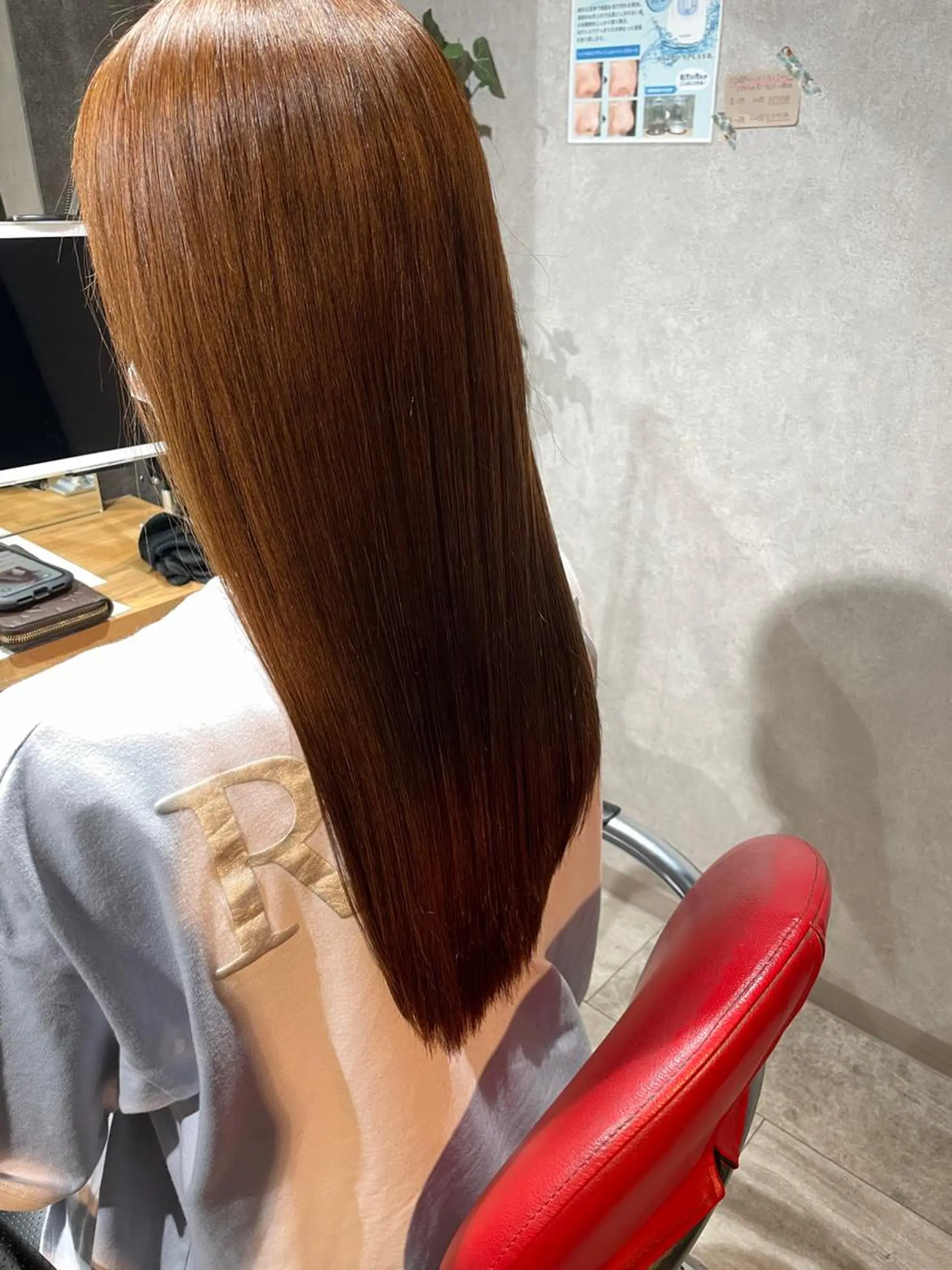 セミロング 縮毛矯正 Re:nk hair&relaxのヘアスタイル