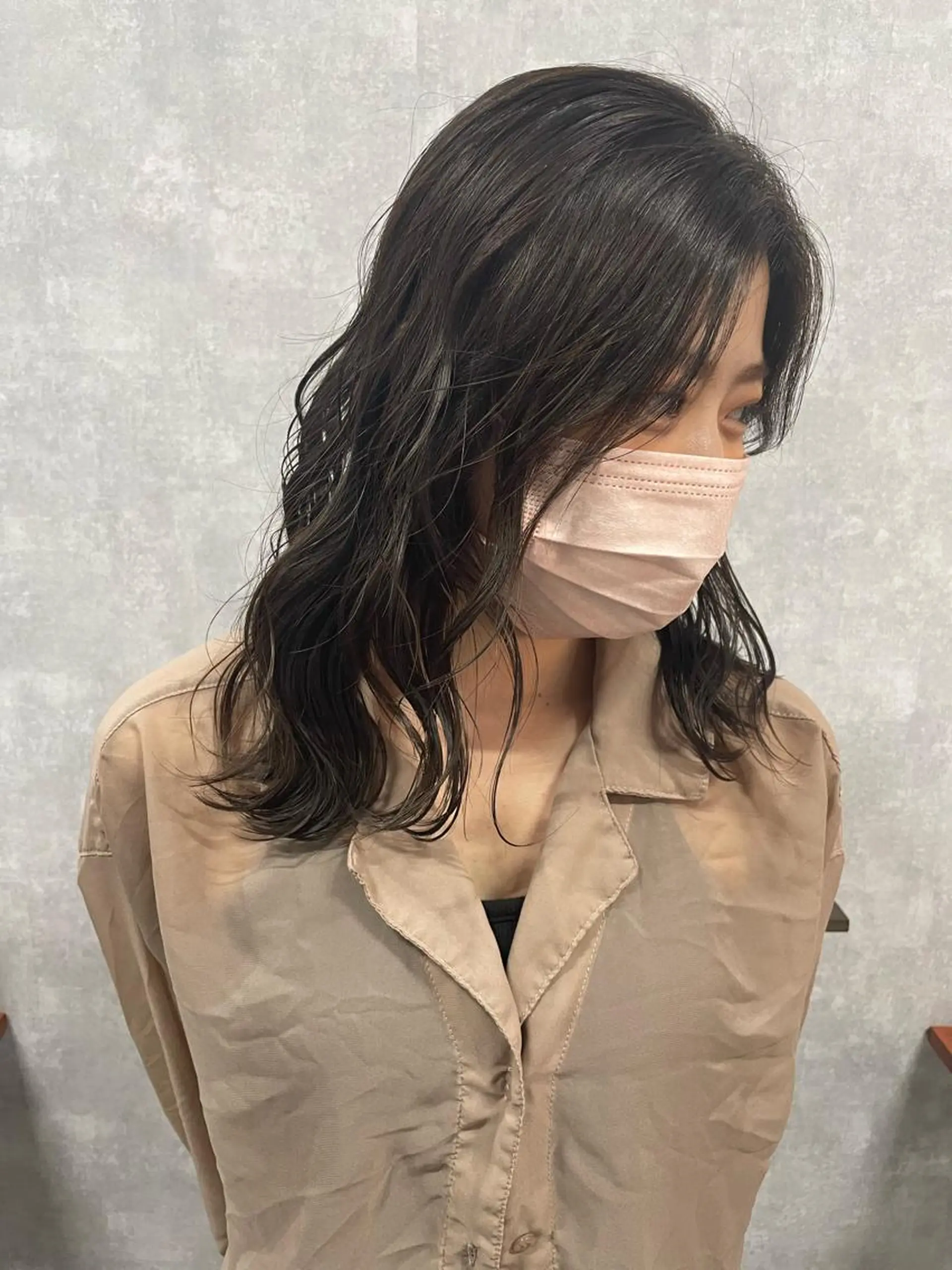 セミロング 切りっぱなしボブ ショートボブ セミロングパーマ アッシュ ミストバング カット ヘアカラー トリートメント C’LD hair produce /シールドヘア所属・モテ髪/ボブ/ショー ト/アダチフウトのヘアスタイル