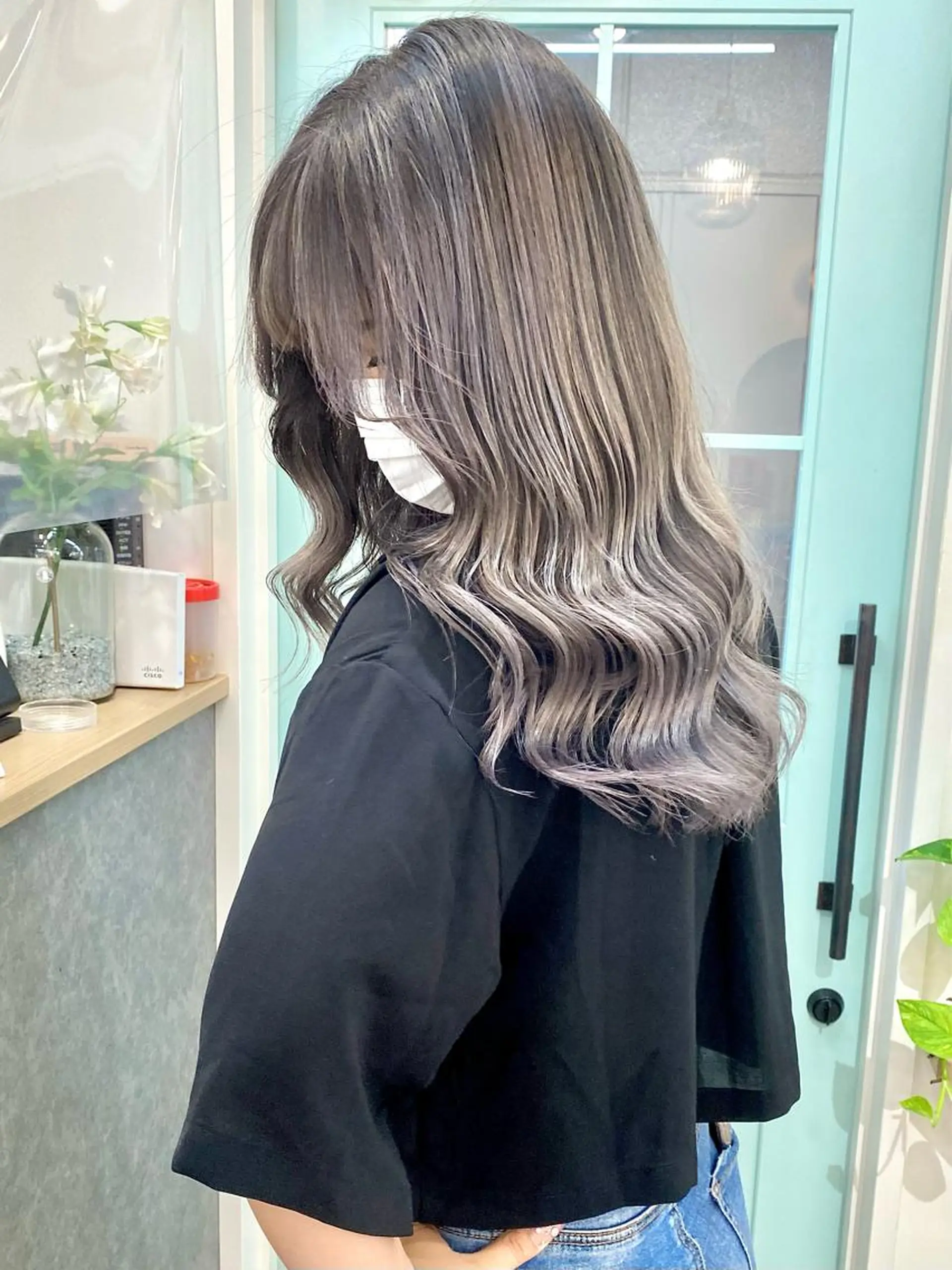 ロング カラー バレイヤージュ レイヤーカット ヘアカラー トリートメント ヘアセット 💘カラー特化美容師 尾崎拓己のヘアスタイル
