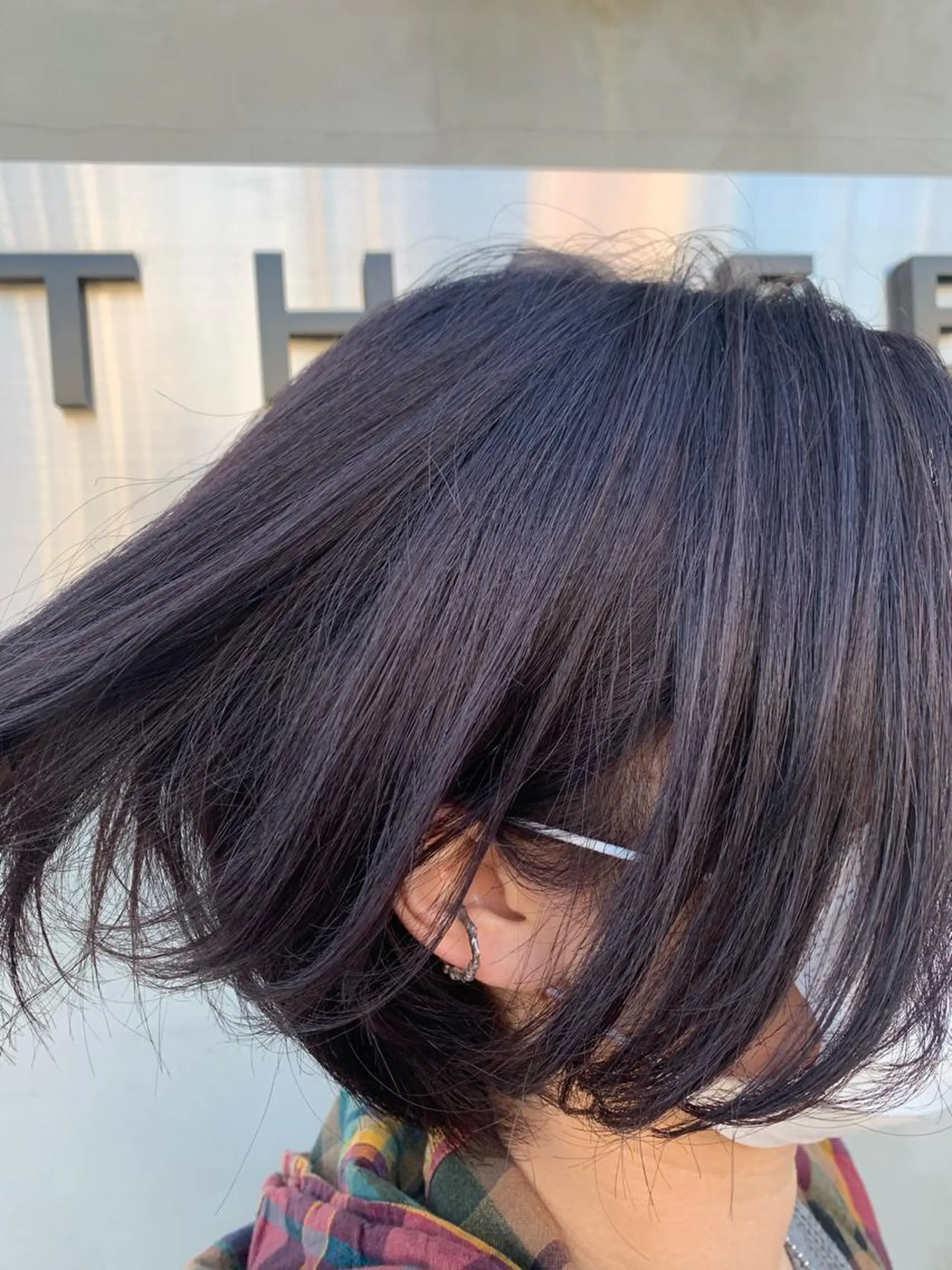 ショート カラー ラベンダーカラー まつ毛パーマ🤎 透明感カラー🌿のヘアスタイル