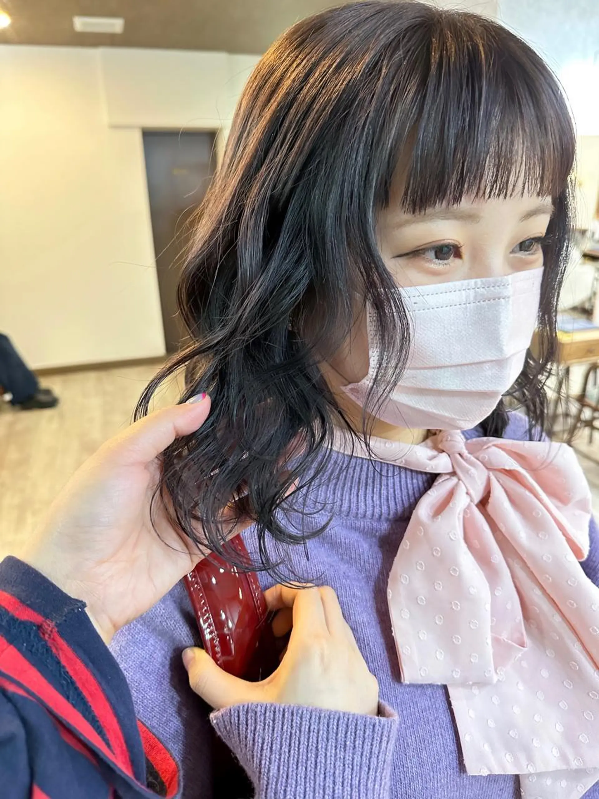 ミディアム カラー ヘアカラー トリートメント 高橋 みく/ minim 暖色のヘアスタイル