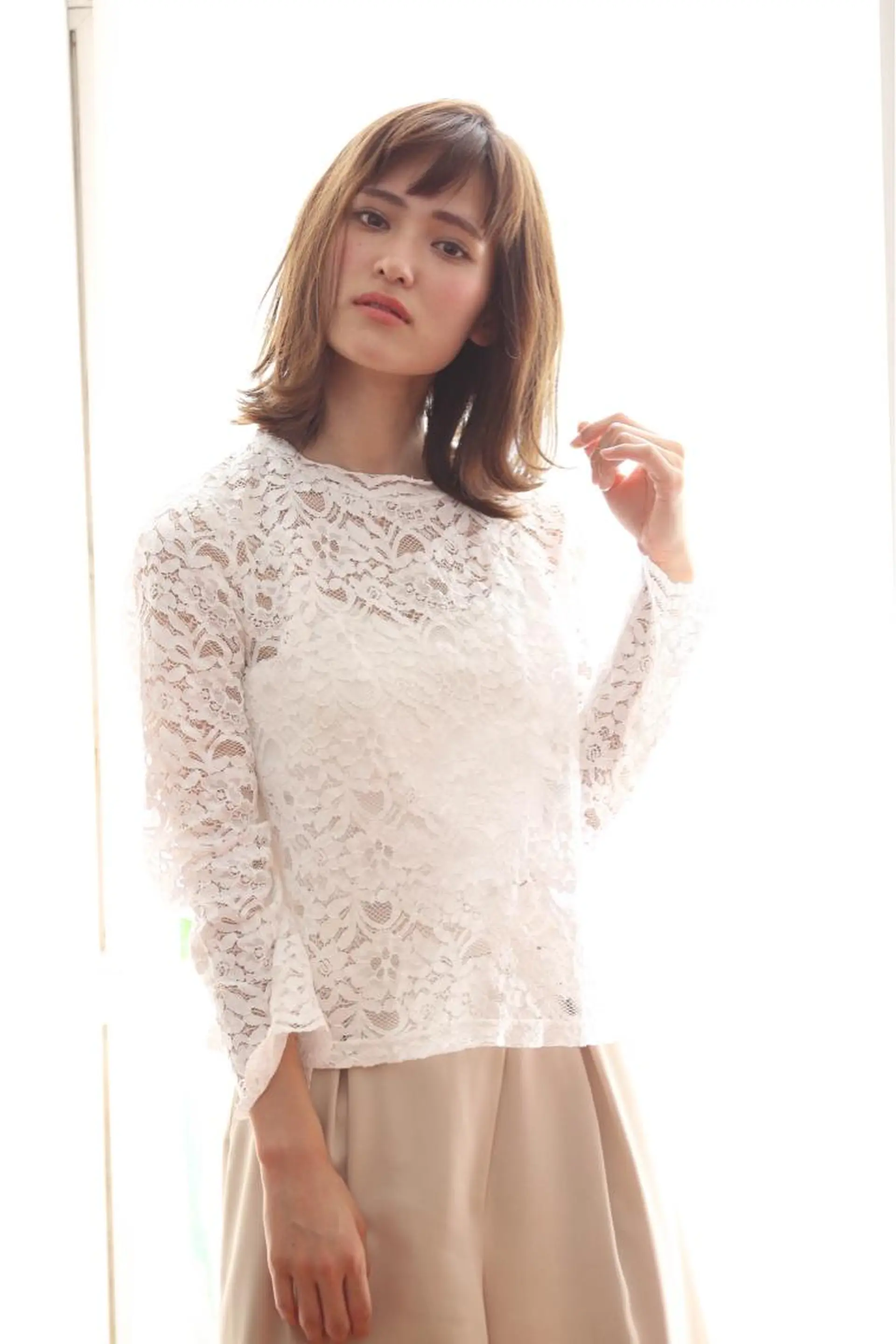 ミディアム カラー パーマ ヘアアレンジ マツエク・マツパ eyelush color world庄内駅前所属・シールエクステ／豊中 吉田孝司のヘアスタイル