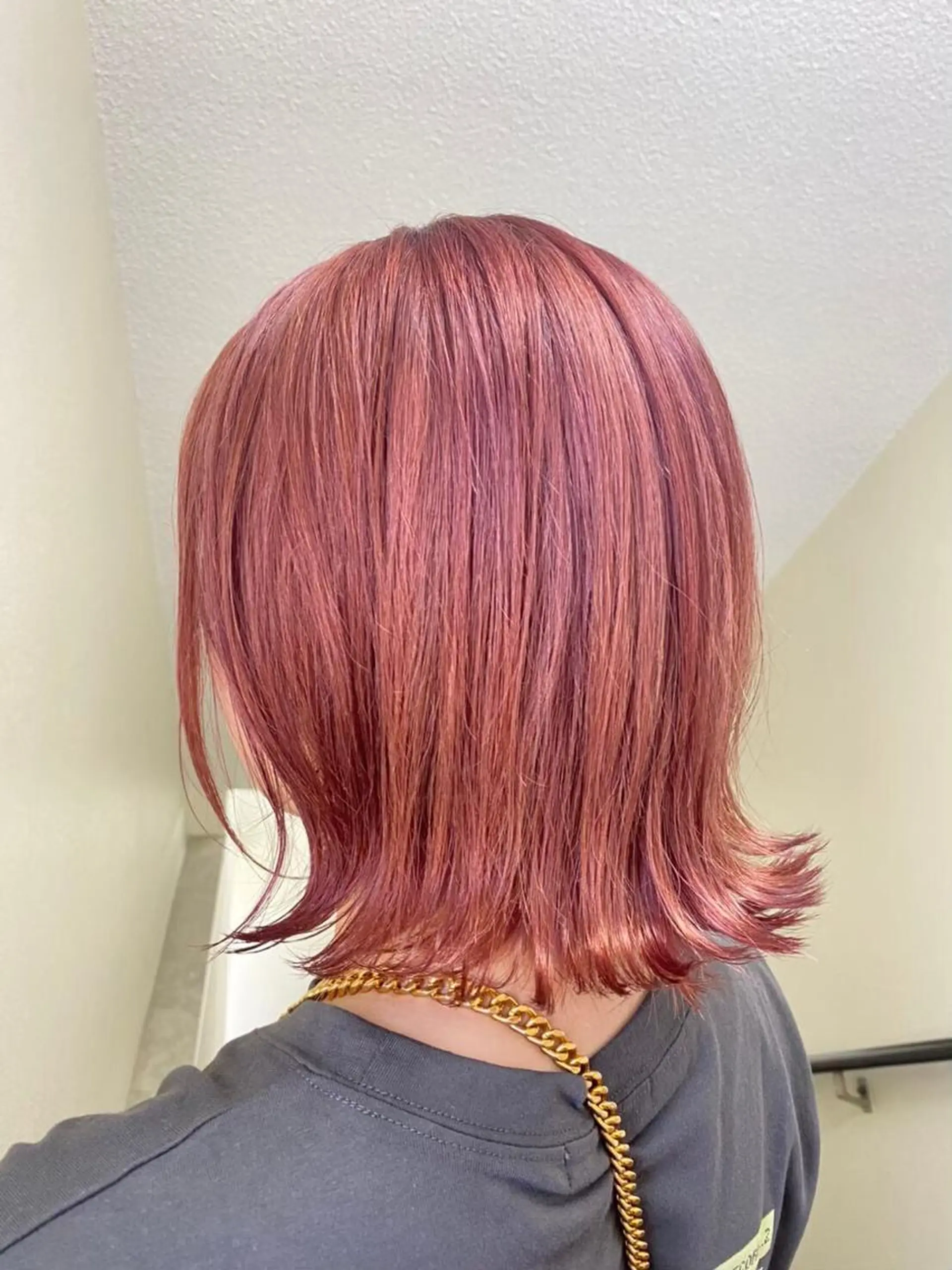 ミディアム カラー ヘアアレンジ キッズ アディクシーカラー バレイヤージュ ミストバング ベージュカラー 黒髪 髪質改善ケアカラー Eir梅田/中村のヘアスタイル